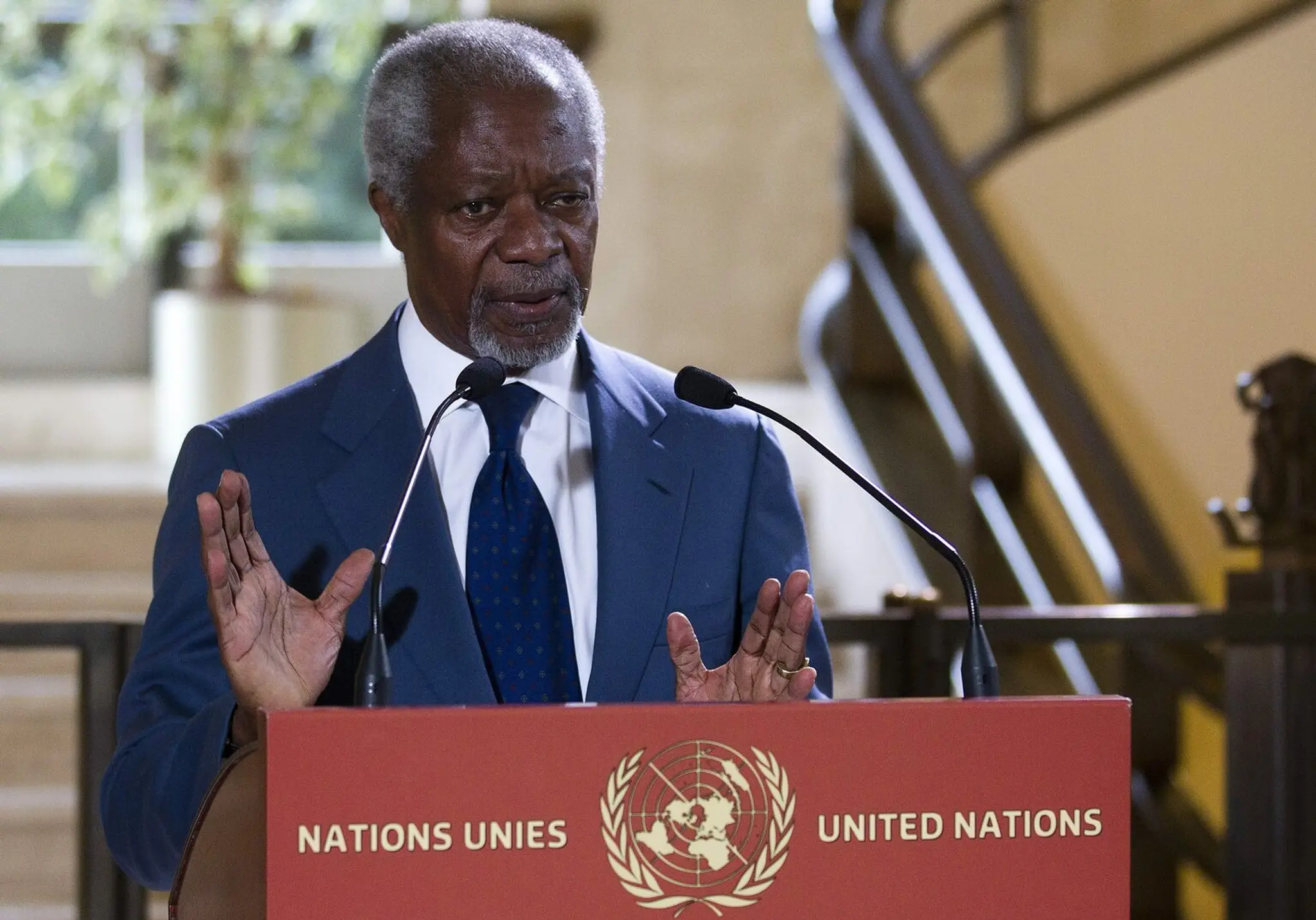 Kofi Annan na archívnej snímke z roku 2012.