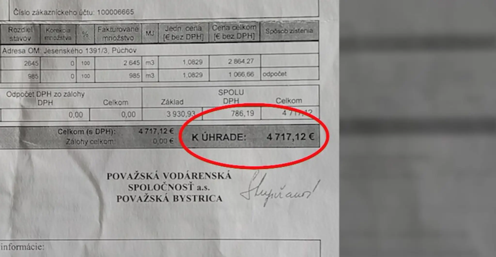 Obrovská faktúra