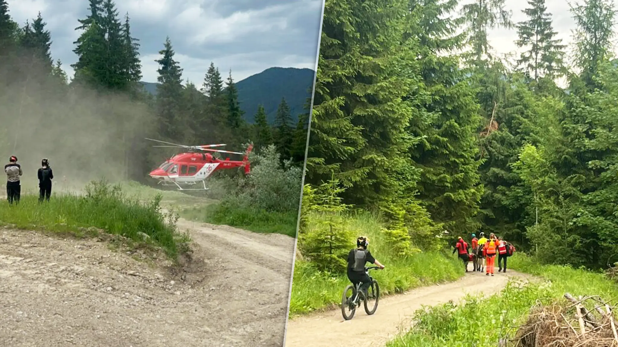 Cyklistu z Veľkej Fatry odvážal vrtuľník. 