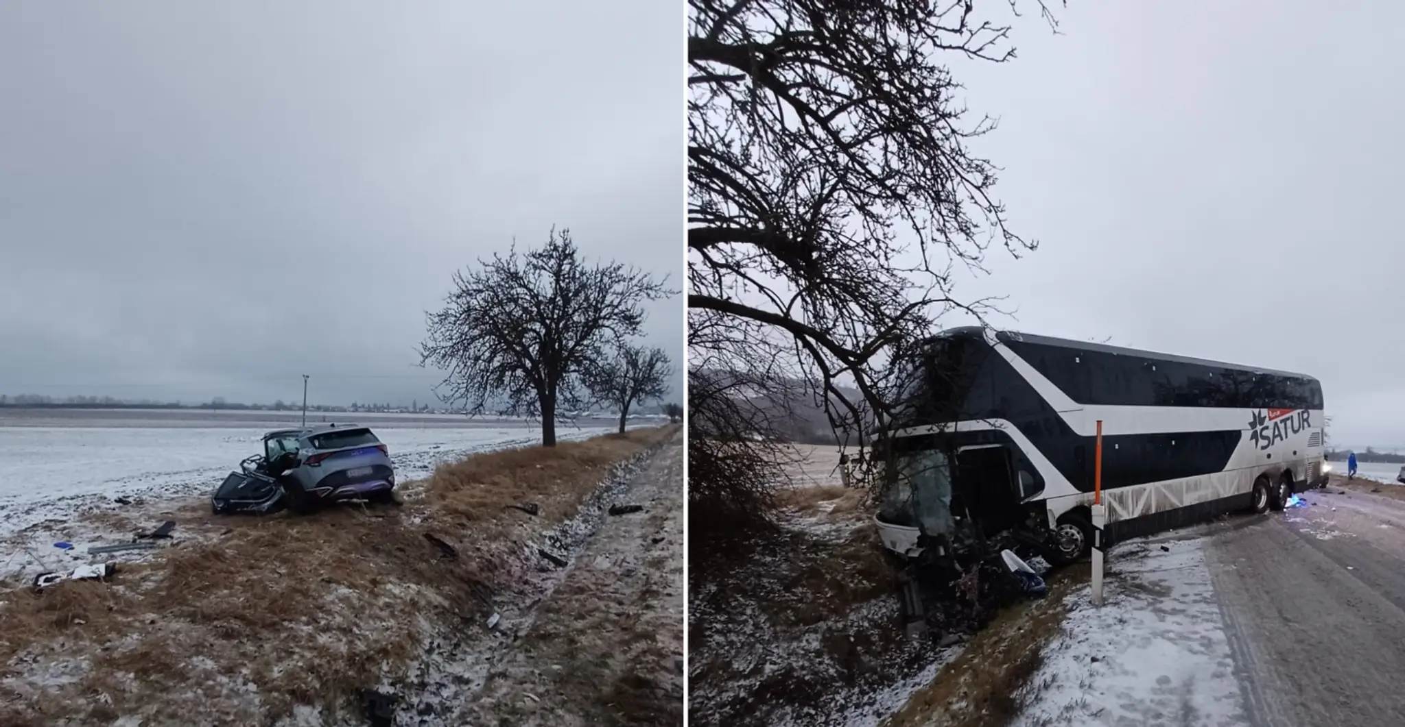 Nehoda autobusu a dvoch áut