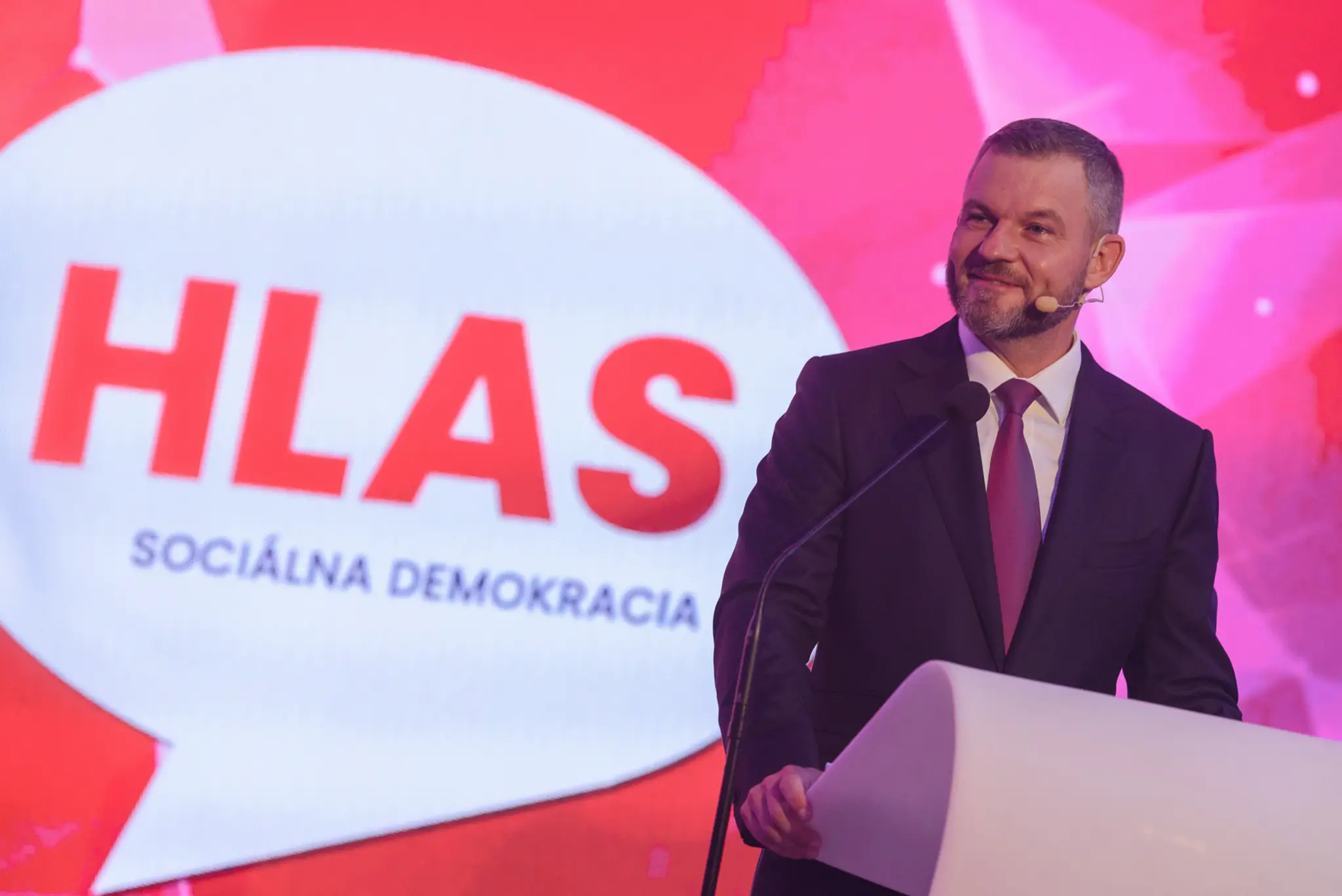 Predseda strany Hlas-SD Peter Pellegrini na sneme v Nitre.