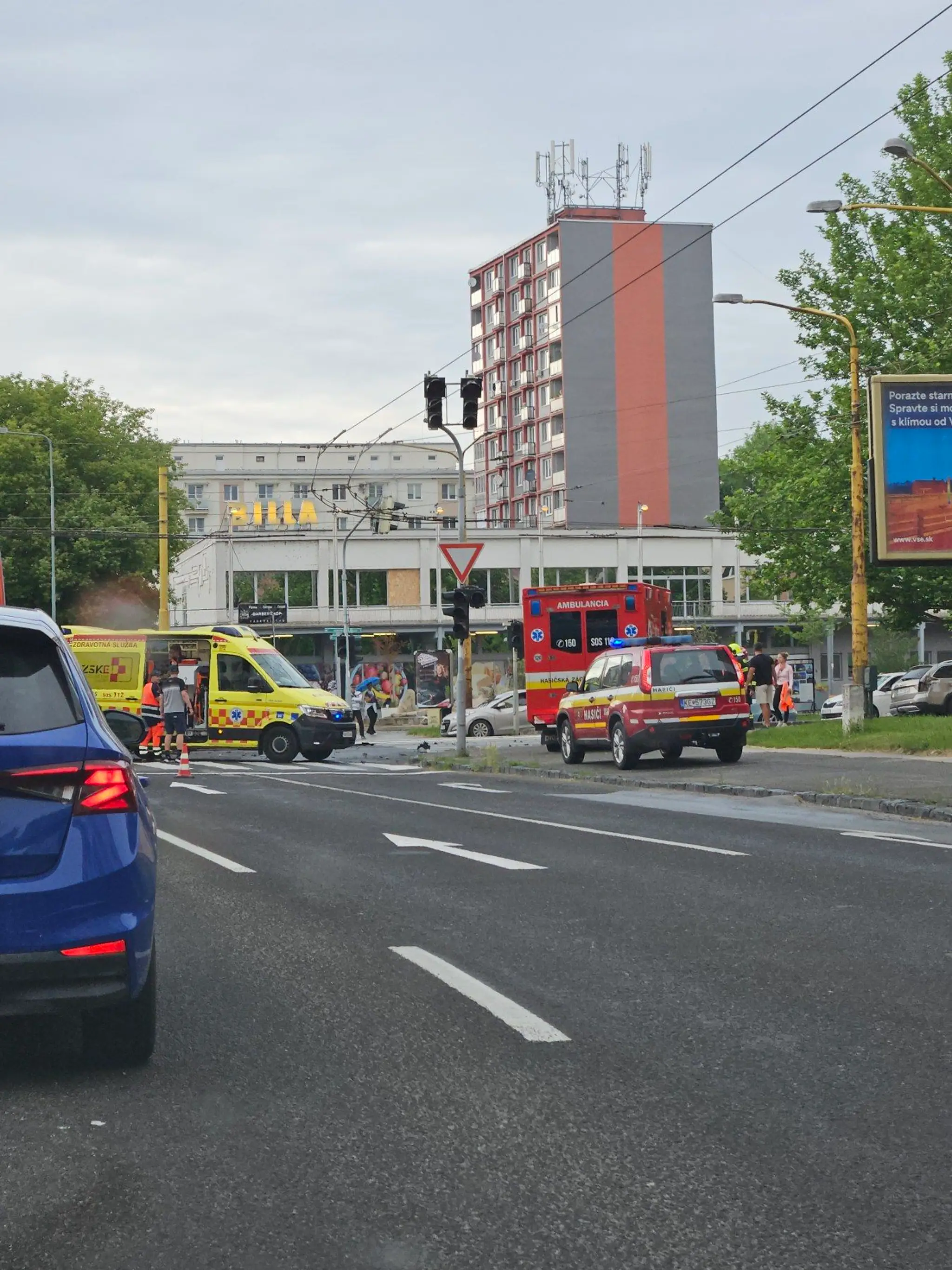 Nehoda na križovatke v Košiciach.