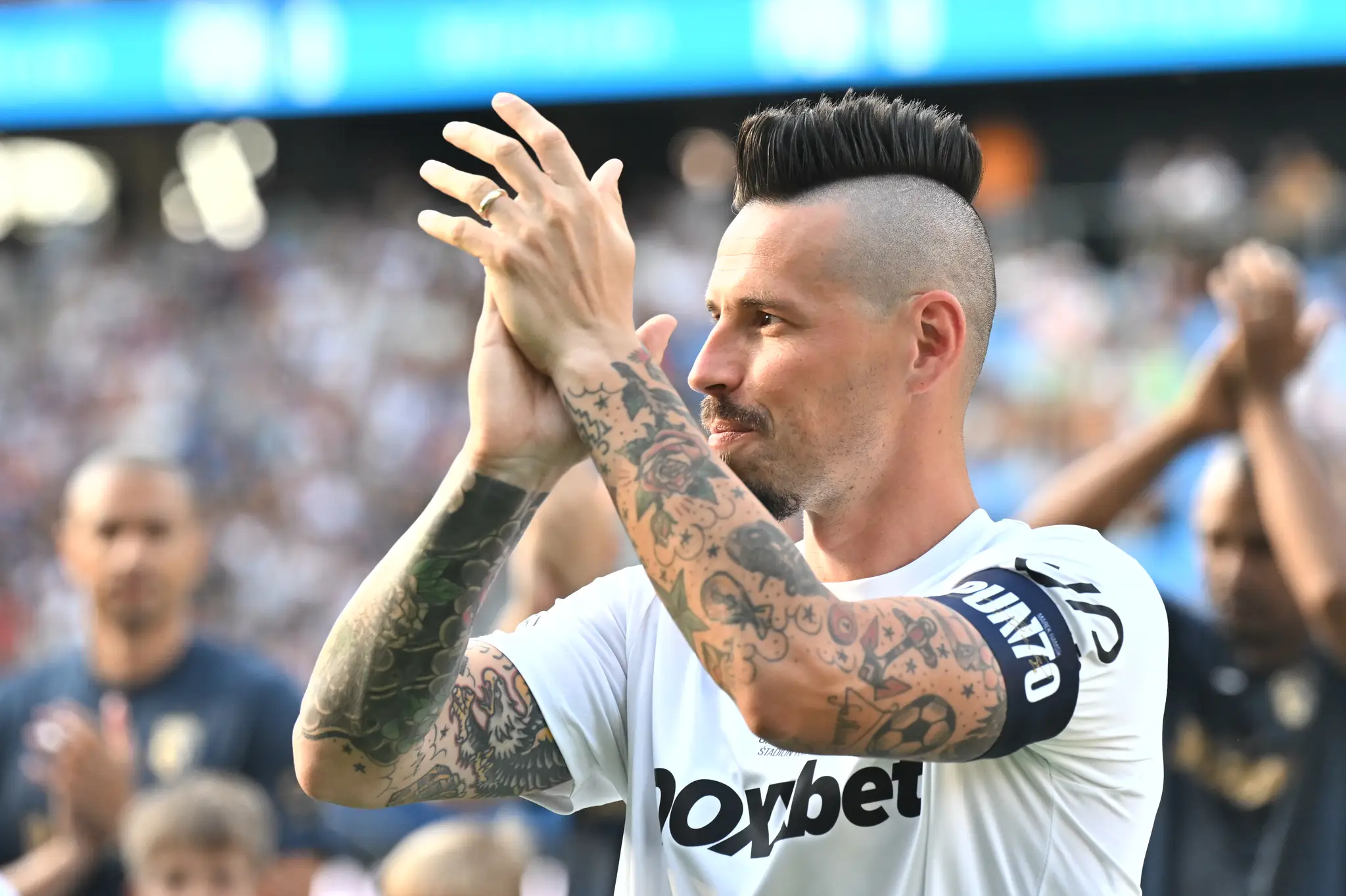 FOTO: Marek Hamšík sa definitívne rozlúčil s kariérou. Na exhibičnej akcii si zahral po boku synov aj kamarátov