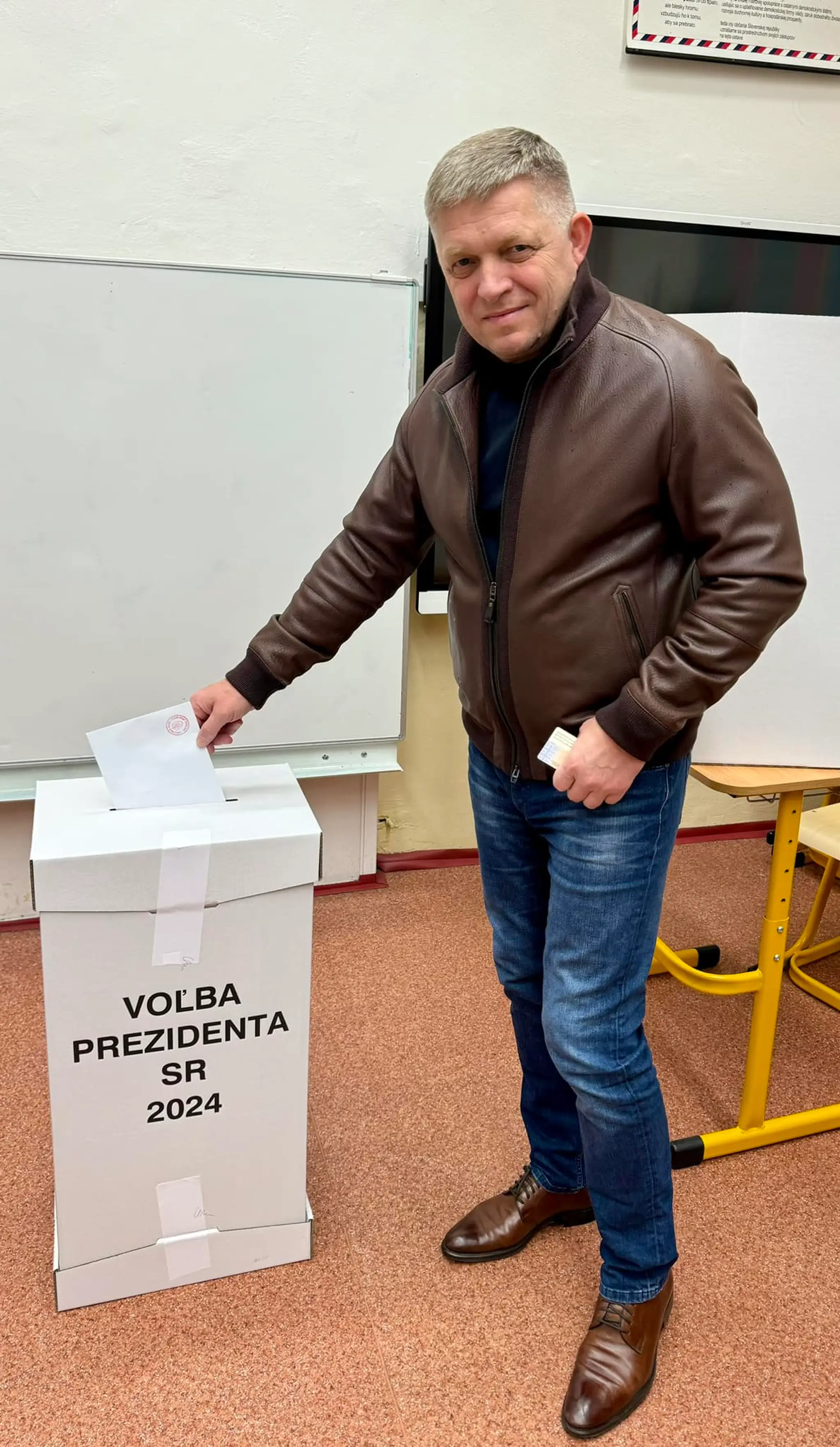 Premiér Robert Fico volil v Bratislave.