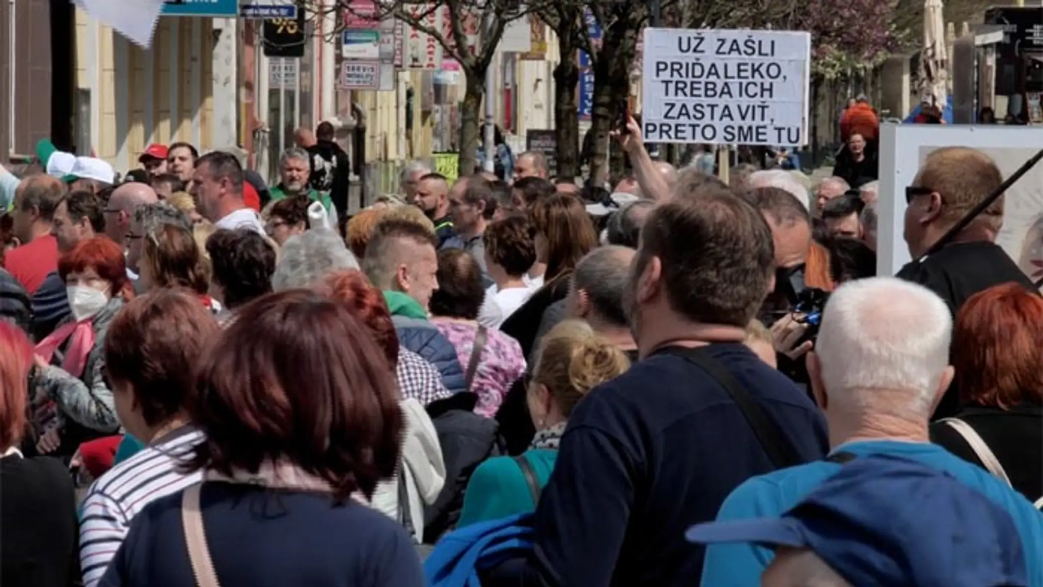 Protest v Žiline.