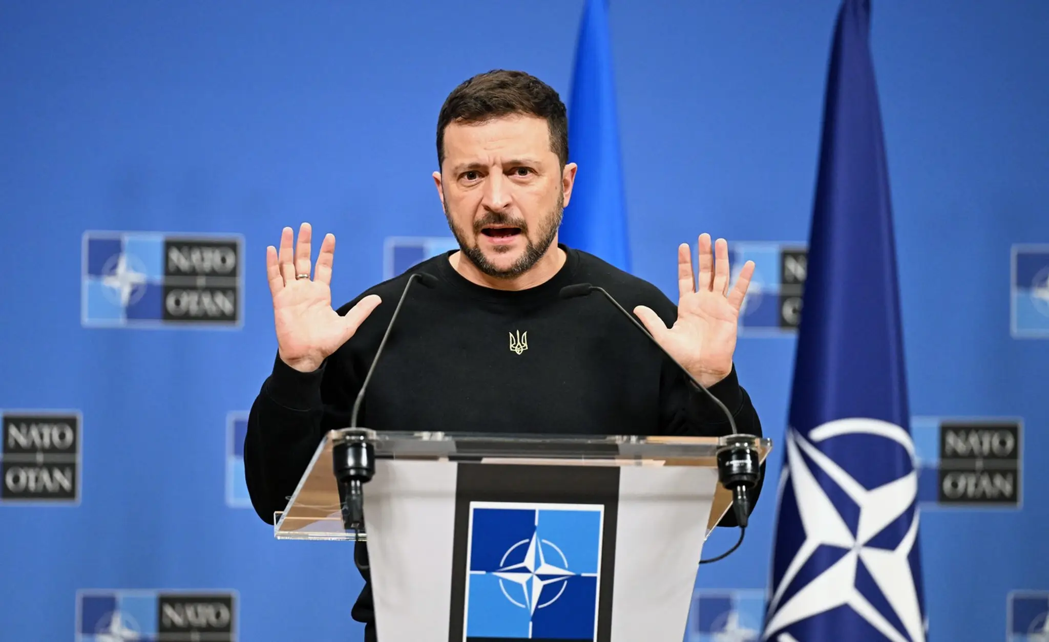 Volodymyr Zelenskyj na summite NATO.