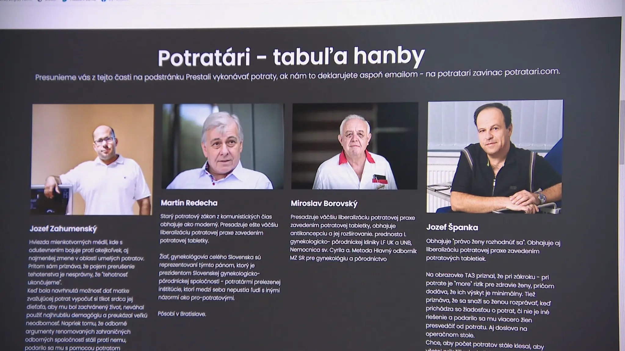 Stránka, ktorá pranieruje slovenských gynekológov.