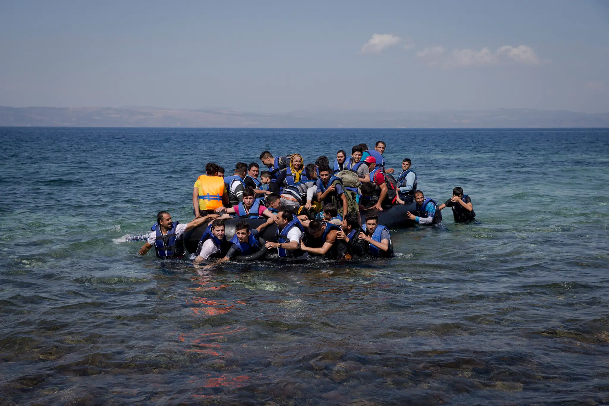 Situácia s migrantmi na ostrove Lesbos- archívna snímka.