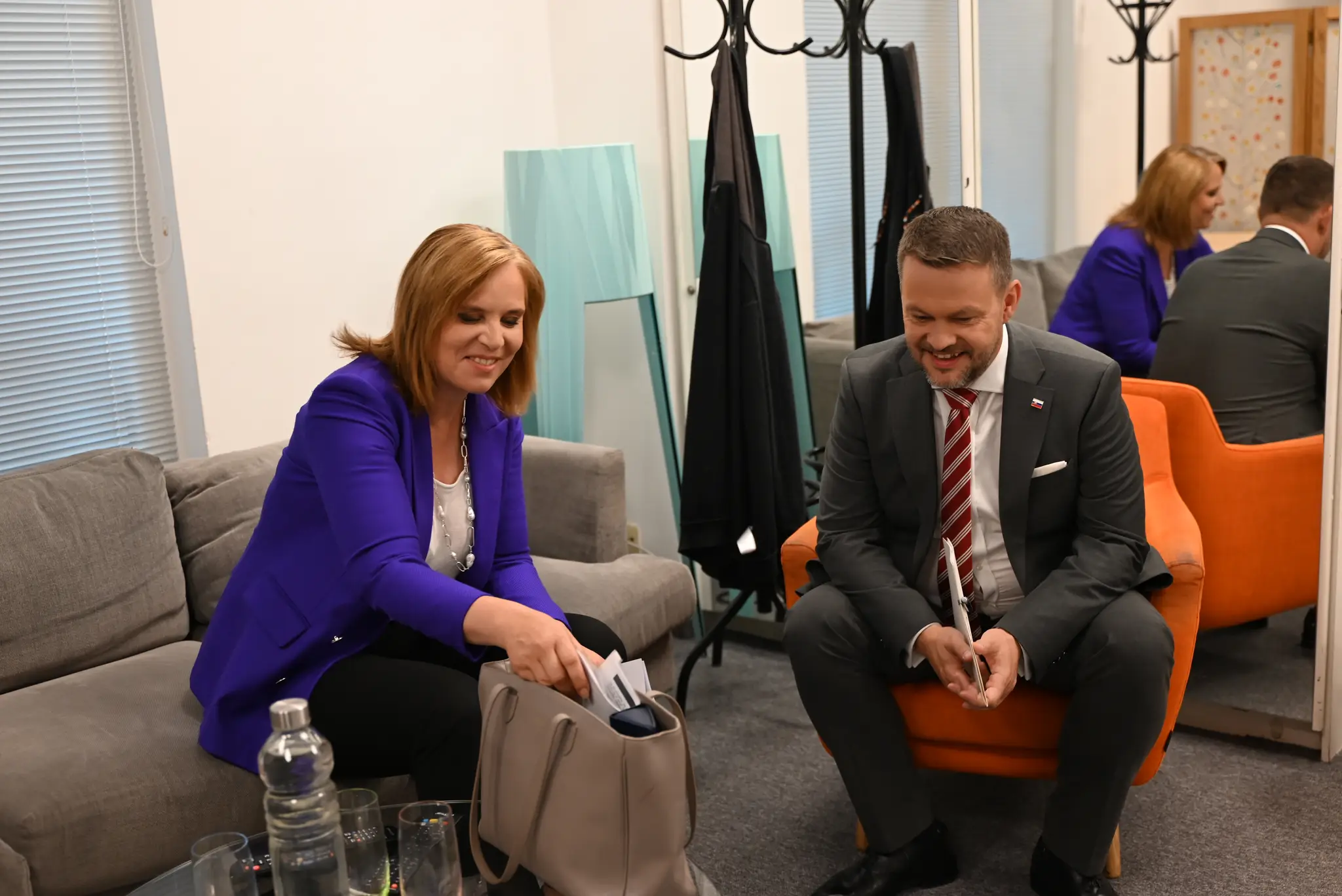 Minister investícií, regionálneho rozvoja a informatizácie Samuel Migaľ s poslankyňou Veronikou Remišovou