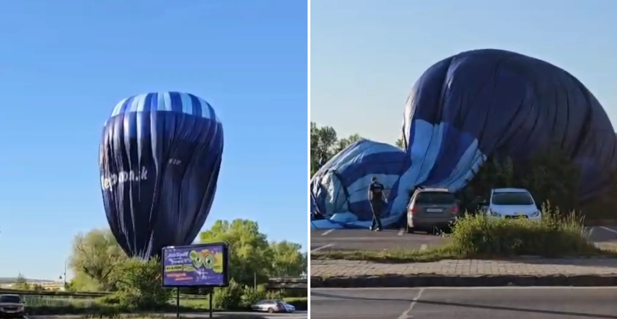 Balón pristál na koľajniciach