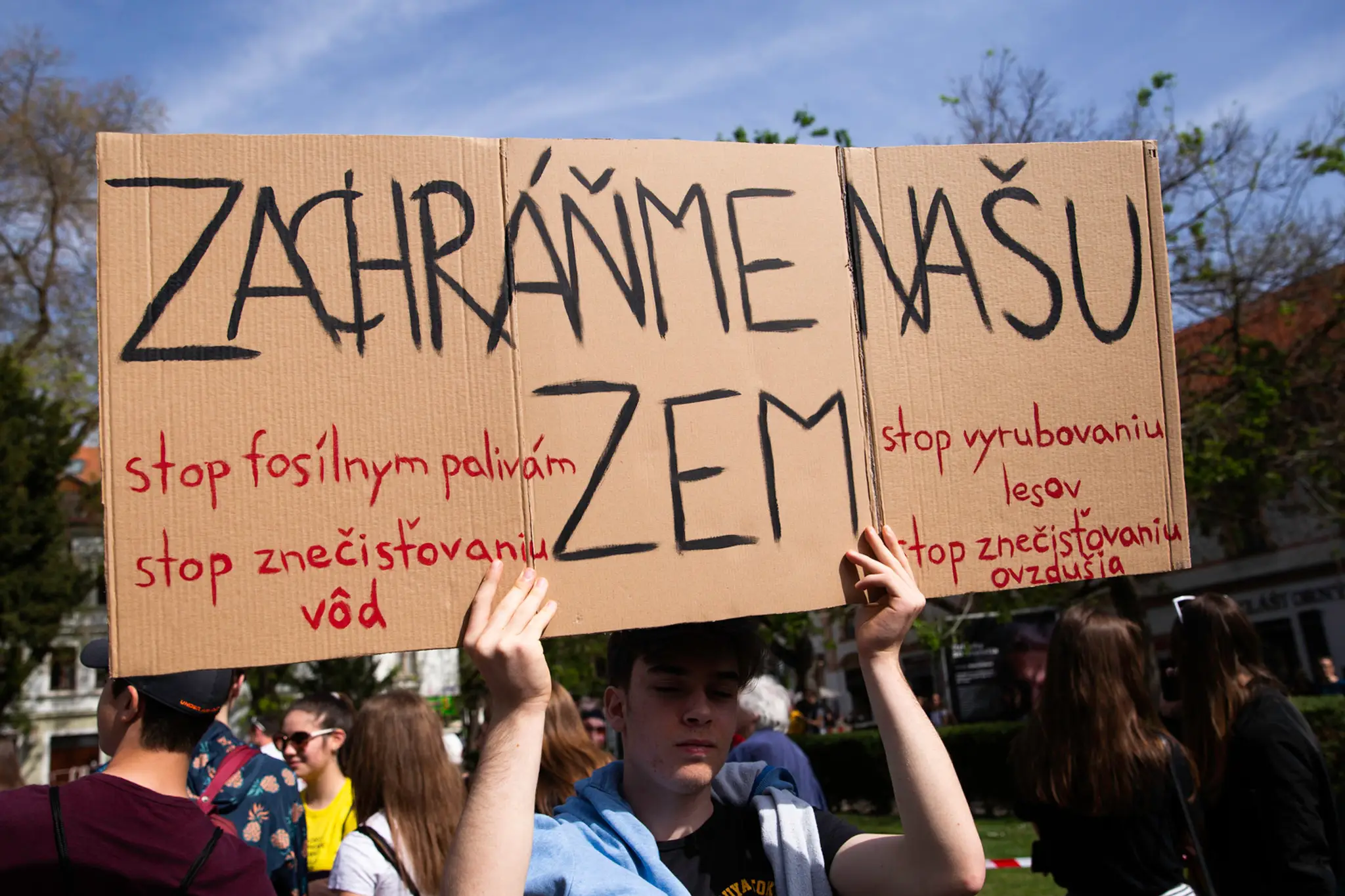 Protest v Bratislave.