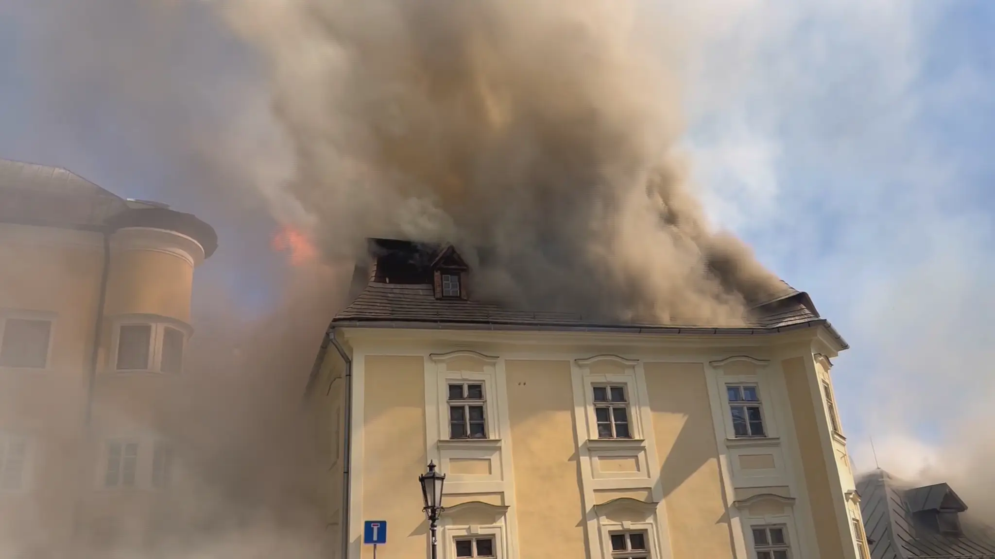 Požiar v Banskej Štiavnici.