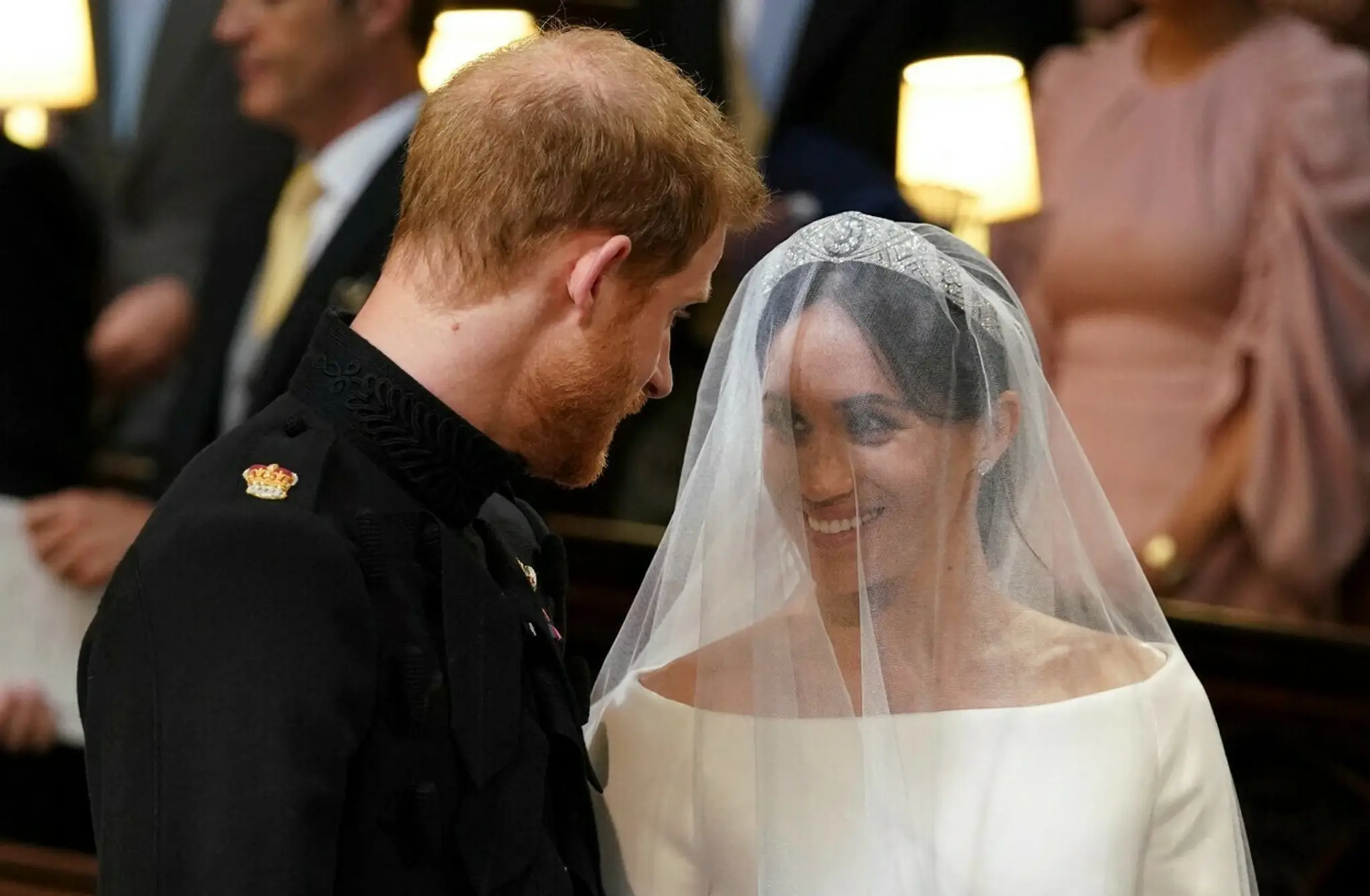Princ Harry a Meghan Markle počas svadobnej ceremónie
