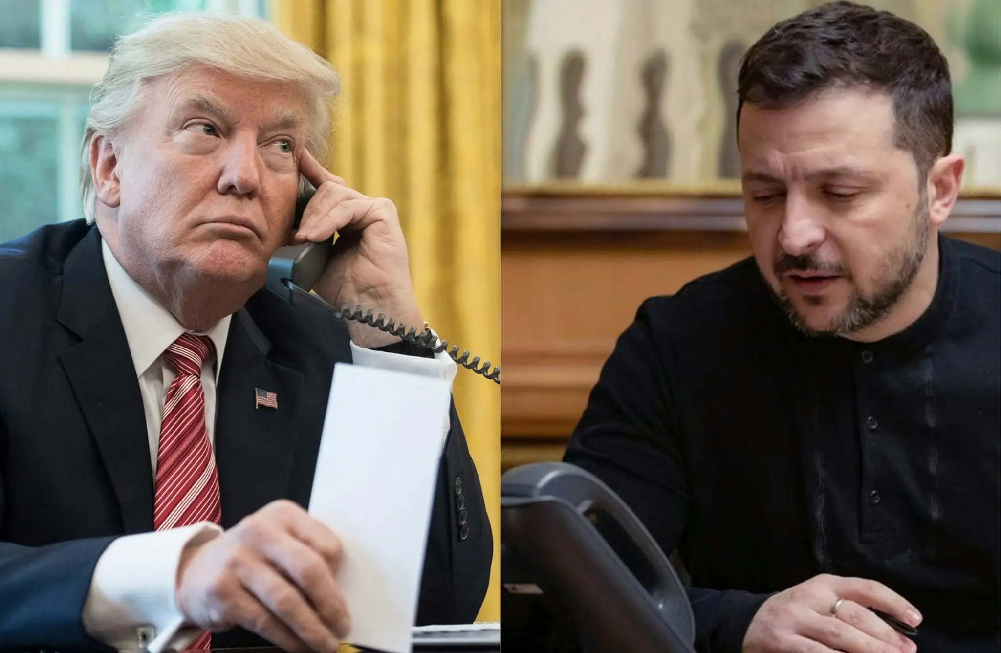 Donald Trump a Volodymyr Zelenskyj.