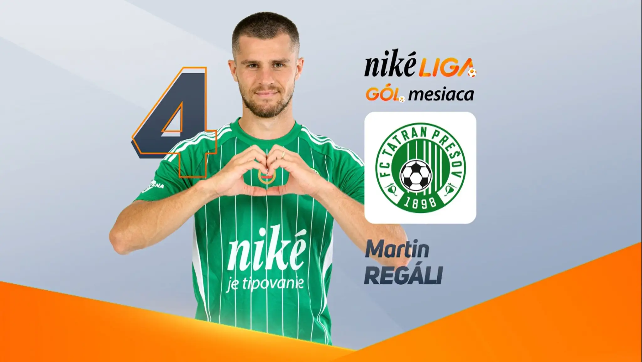Kandidátom na gól mesiaca je aj Martin Regáli.