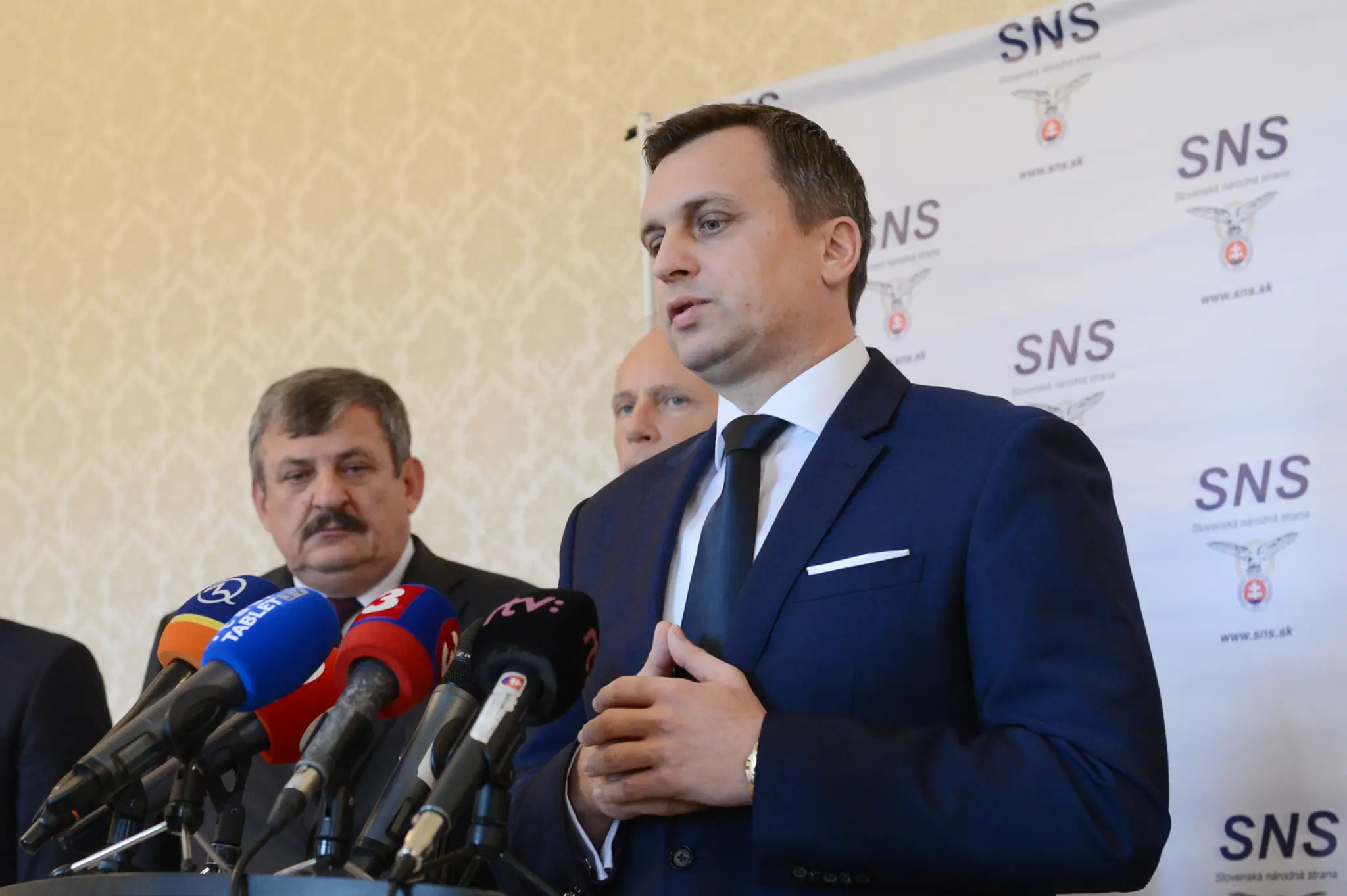 Na snímke predseda SLovenskej národnej strany (SNS) Andrej Danko