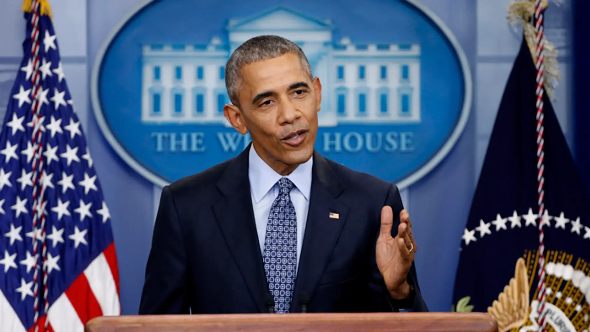 Barack Obama na poslednej tlačovej konferencii vo funkcii prezidenta.