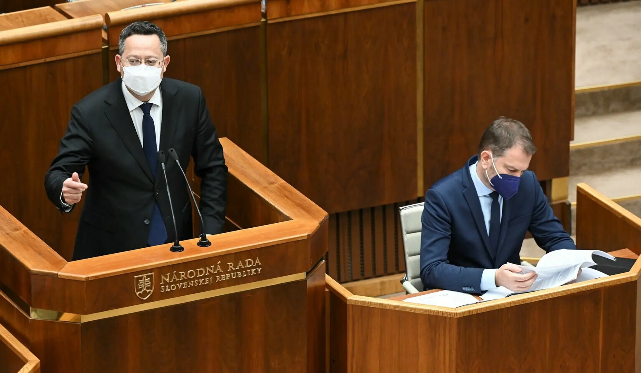 Politickí súperi Ladislav Kamenický a Igor Matovič.
