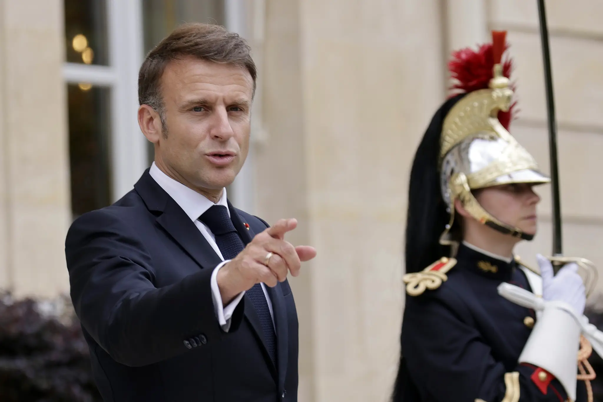 Na snímke francúzsky prezident Emmanuel Macron.