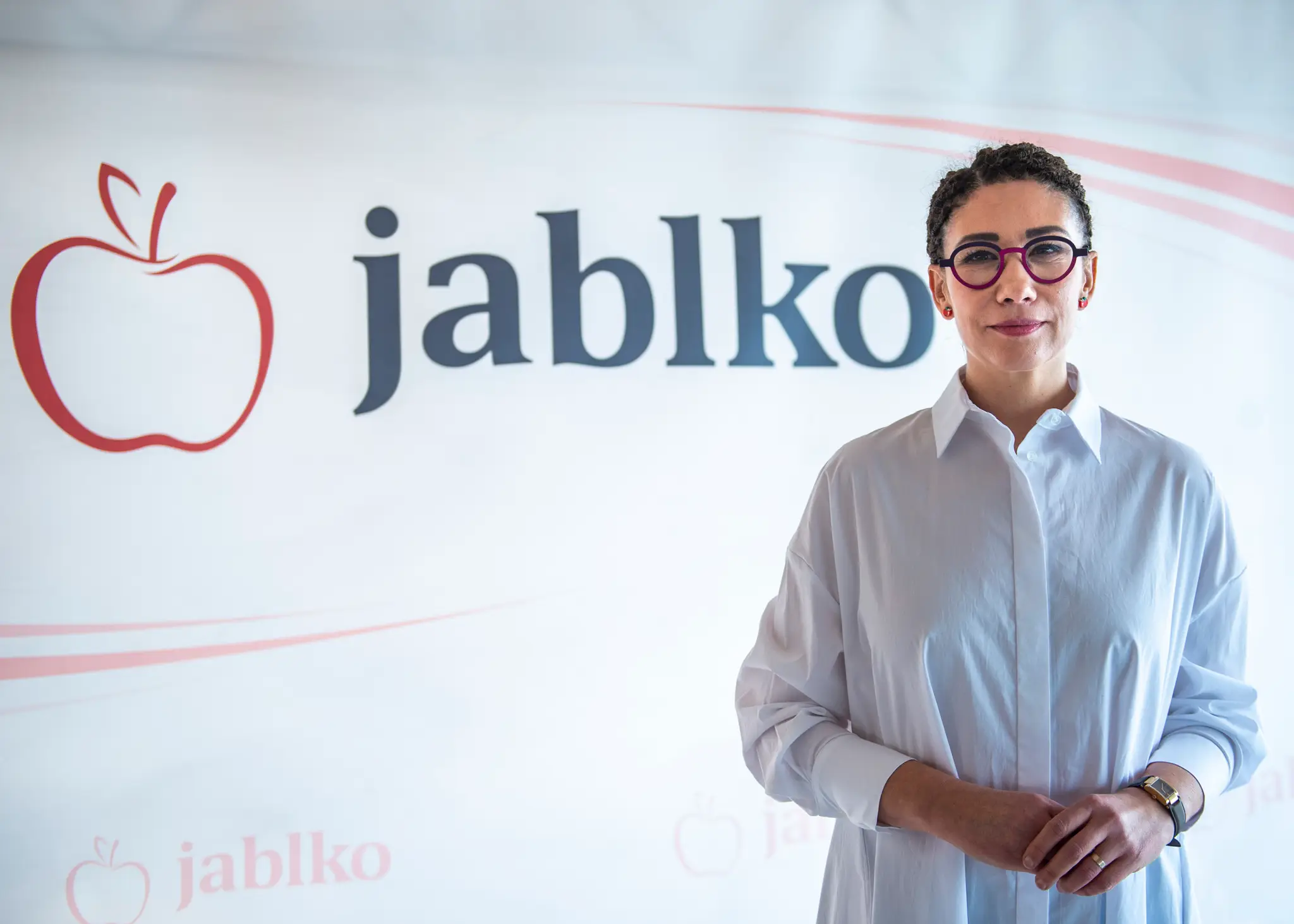 Na snímke predsedníčka strany Jablko Lucia Ďuriš Nicholsonová 