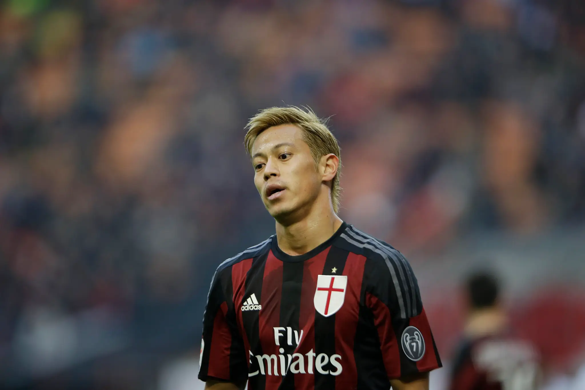 Na snímke japonský útočník Milána Keisuke Honda