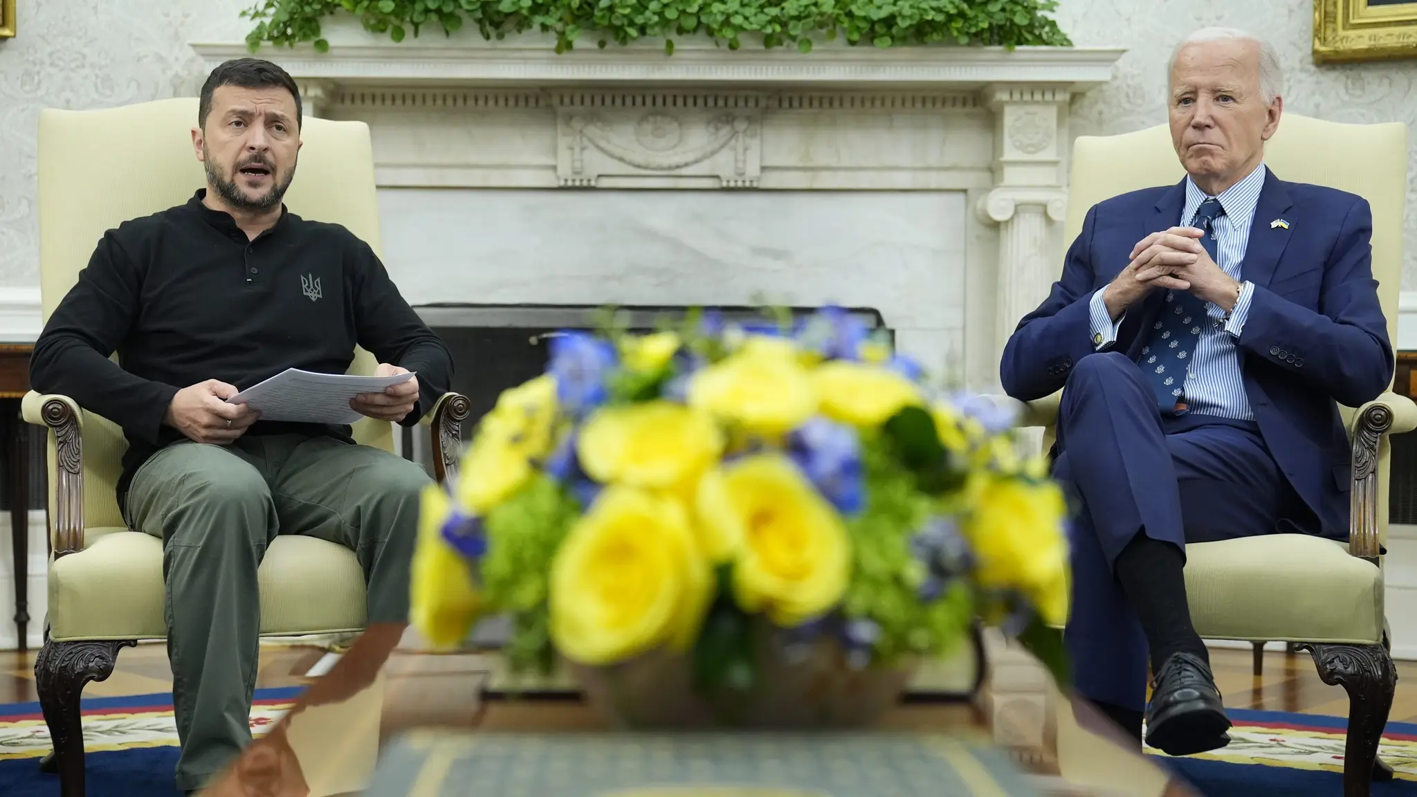 Joe Biden a Volodymyr Zelenskyj. 