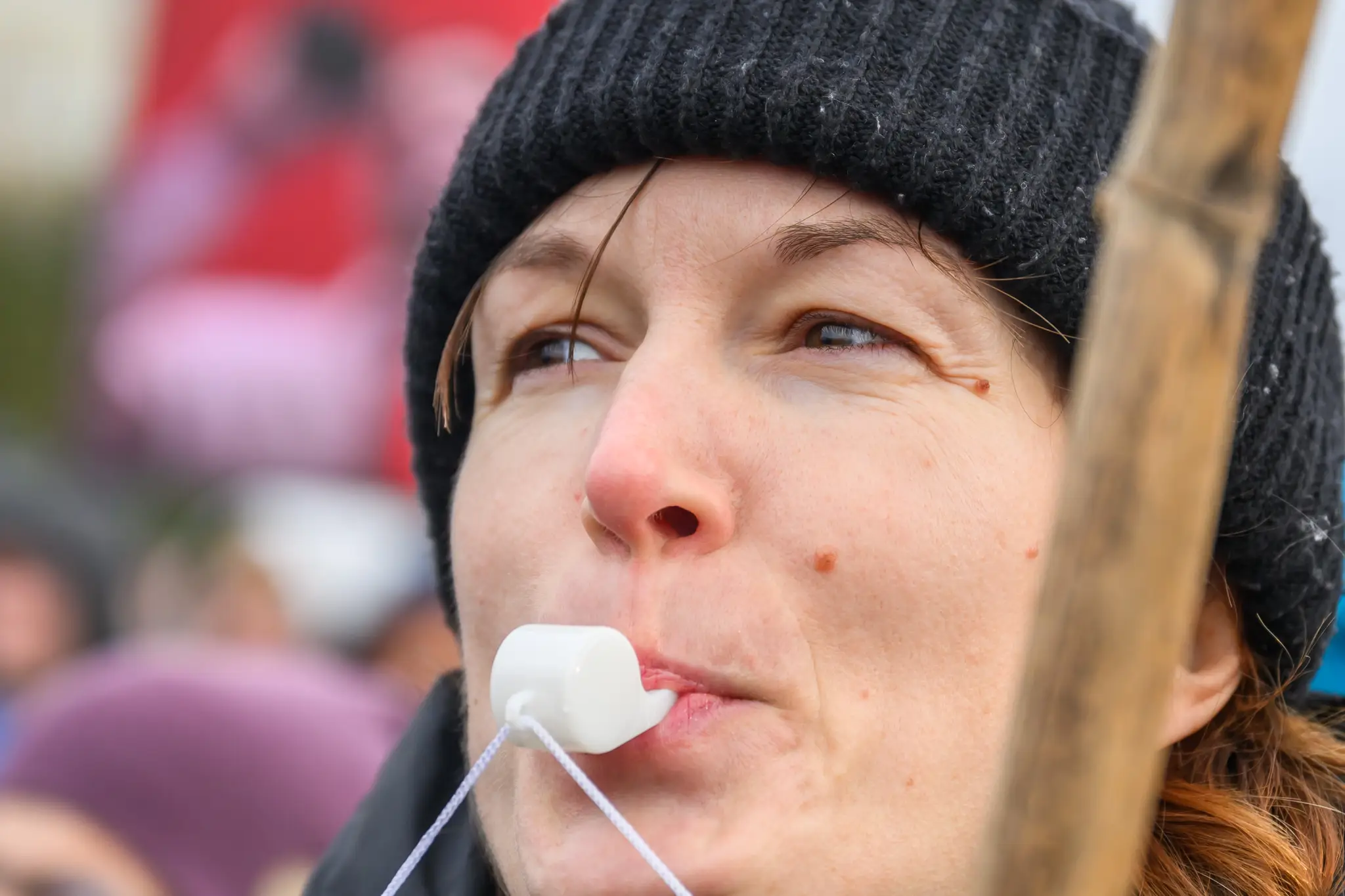 Protest proti nedeľnej (22. 12.) návšteve predsedu vlády SR Roberta Fica (Smer-SD) v Moskve na Námestí slobody v Bratislave v pondelok 23. decembra 2024.