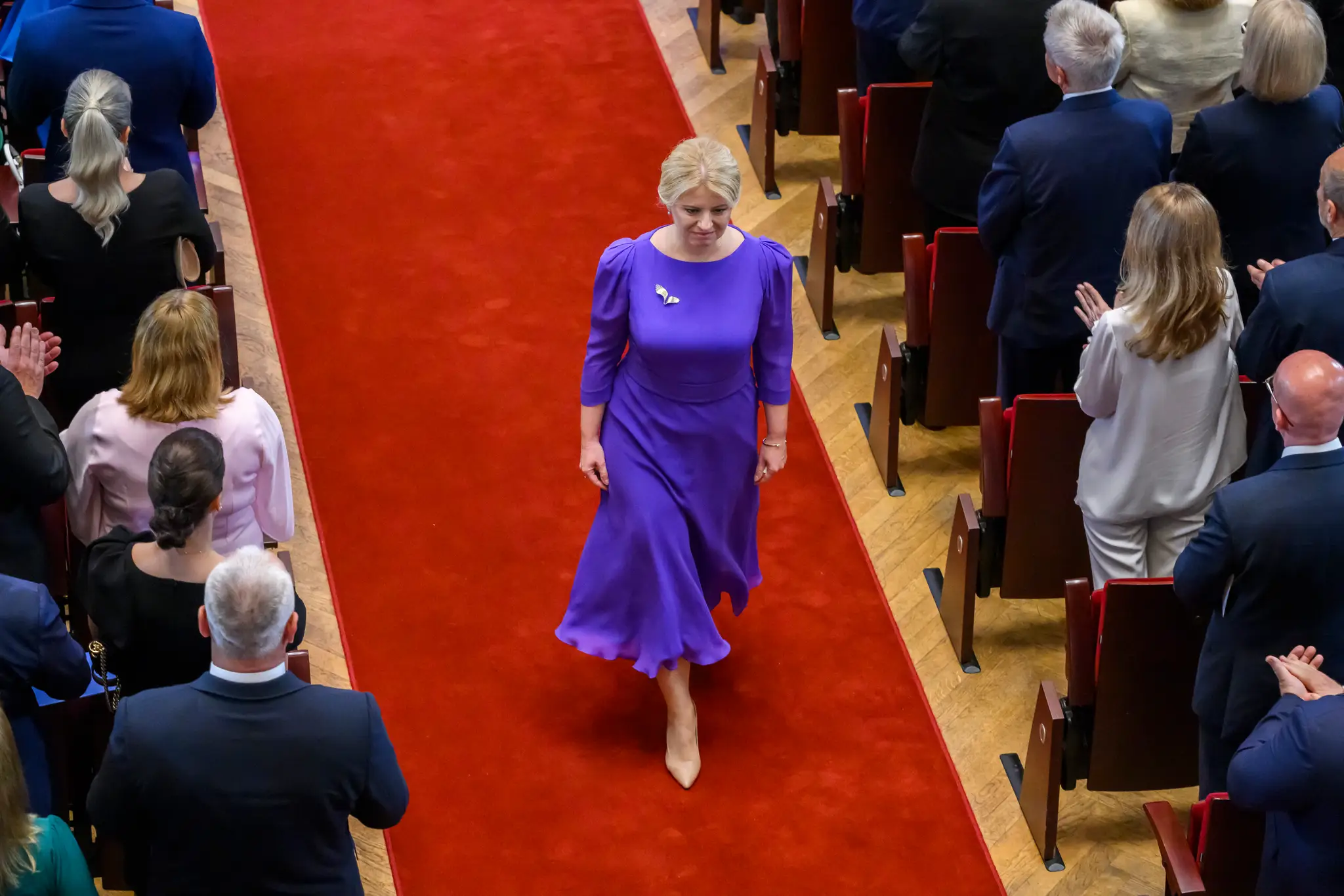 Zuzana Čaputová počas inaugurácie Petra Pellegriniho.