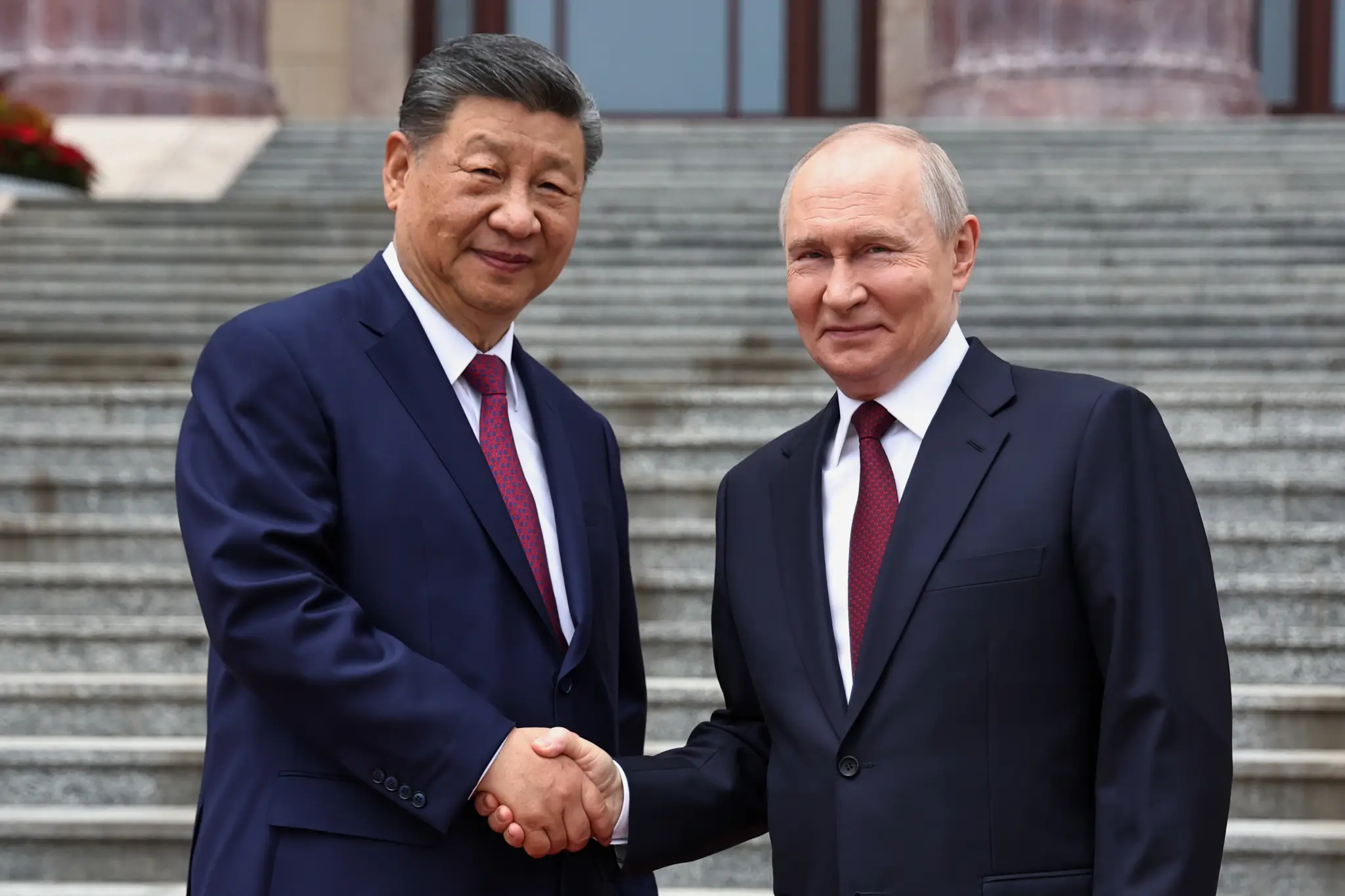 Sprava Vladimir Putin a Si Ťin-pching.