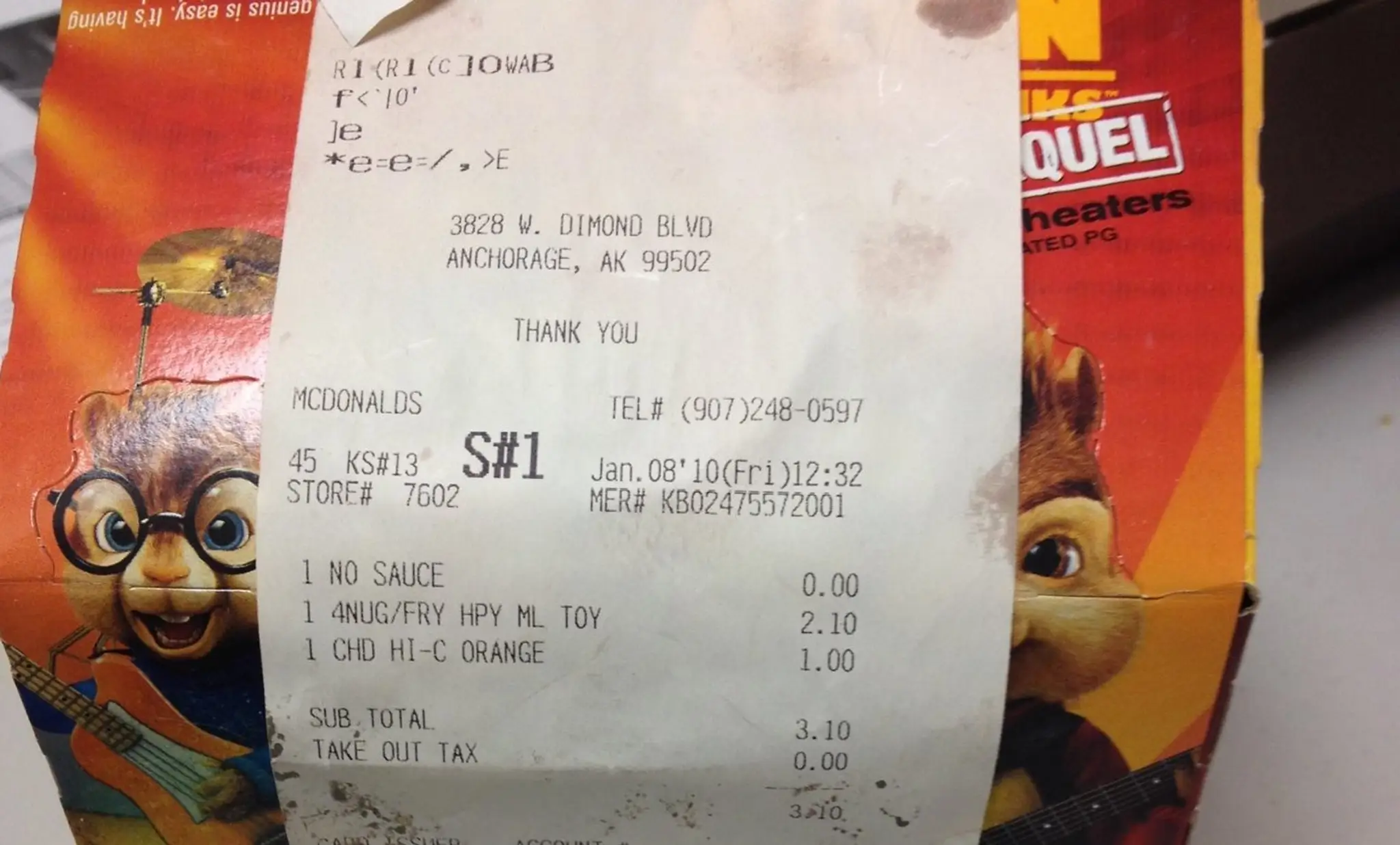 Šesťročný Happy Meal