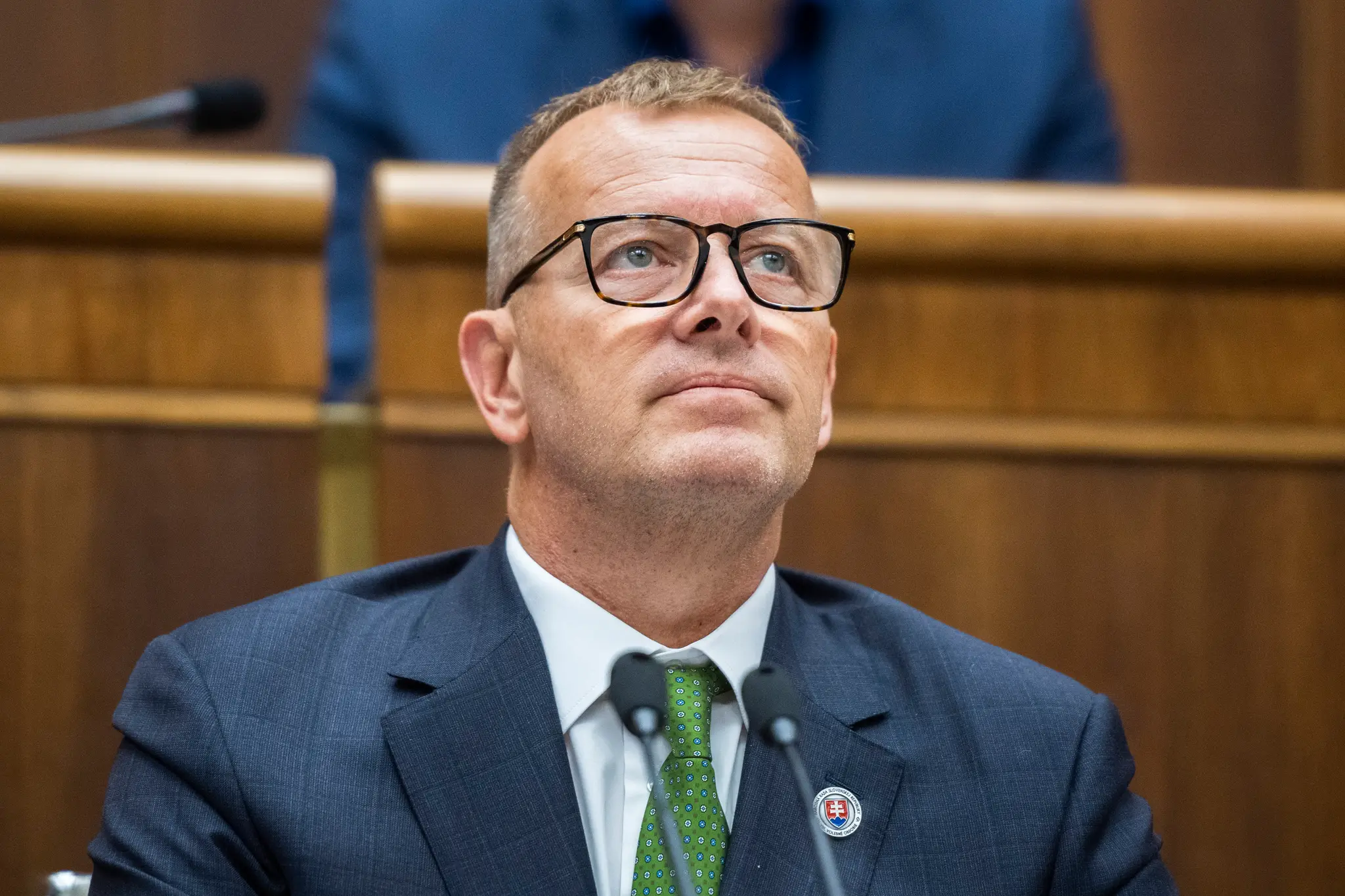 Predseda NR SR Boris Kollár (Sme rodina) počas 73. schôdze o odvolaní podpredsedu vlády a ministra financií Igora Matoviča (OĽaNO)/28.september 2022