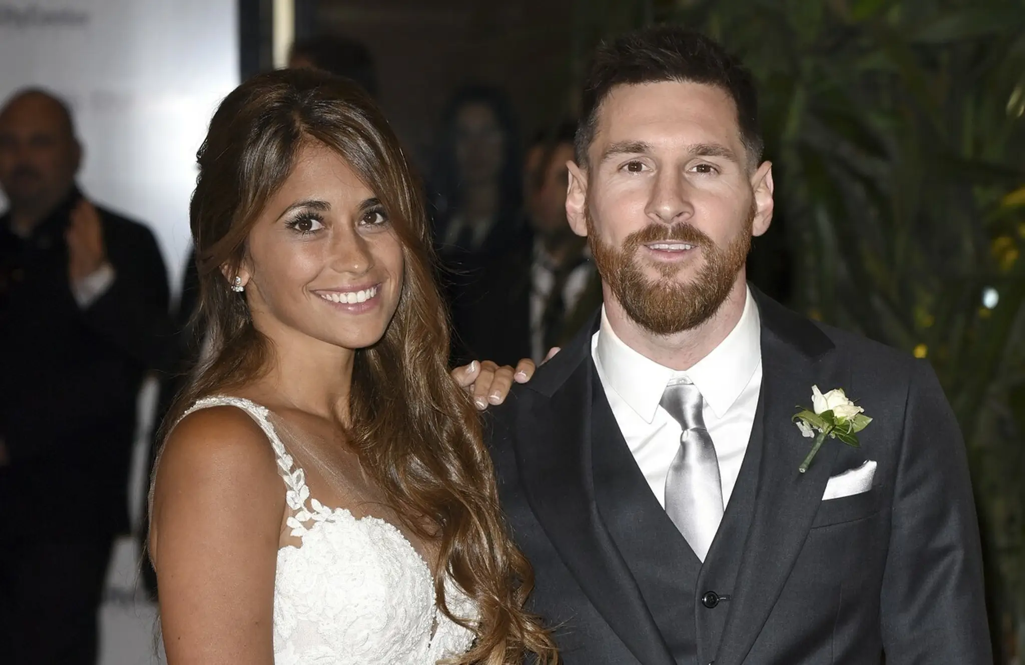 Messi s manželkou