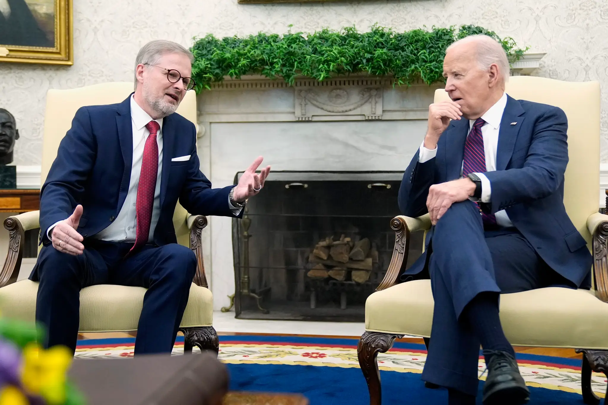 Petr Fiala a Joe Biden