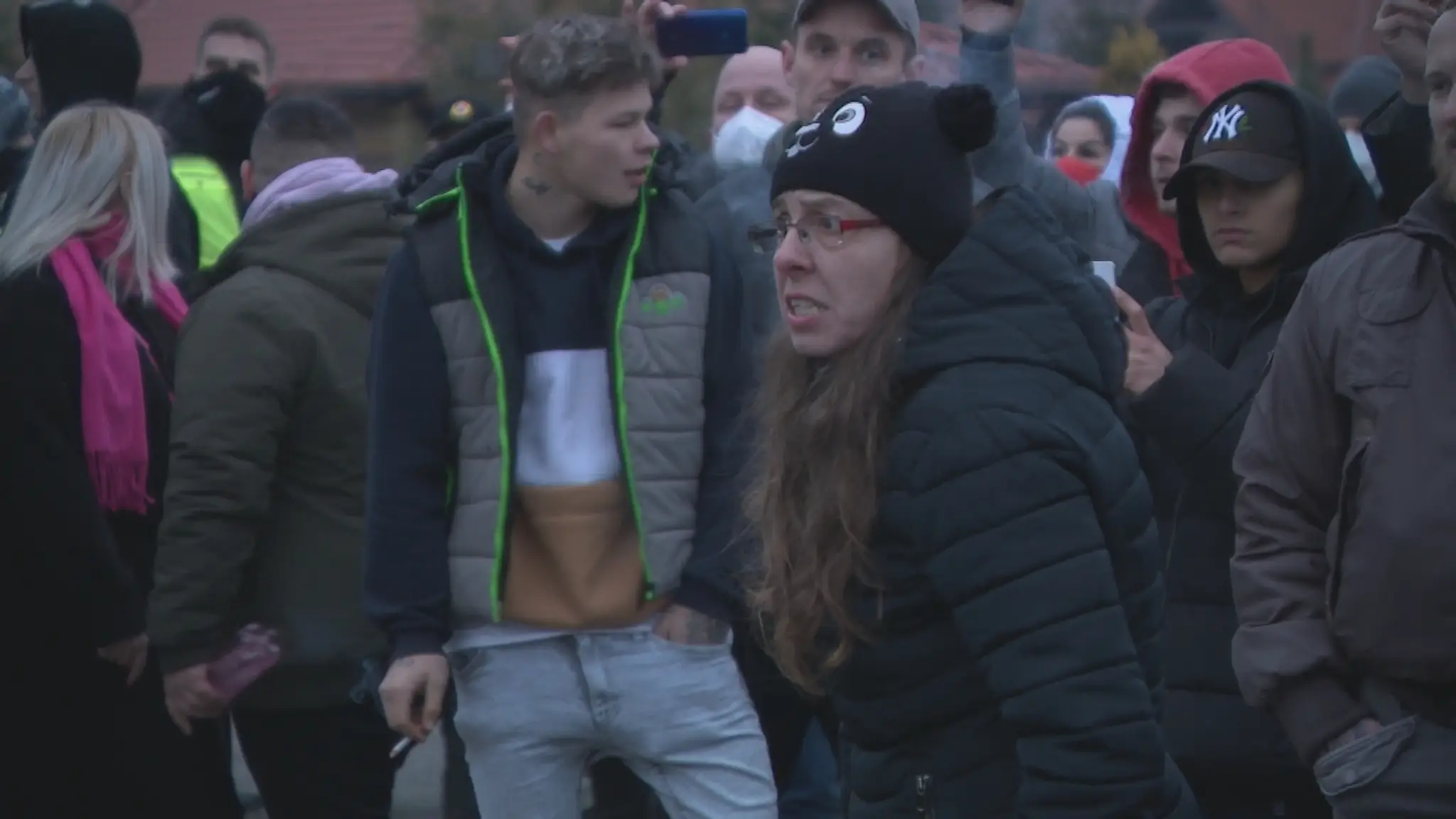 Protest v Miloslavove.