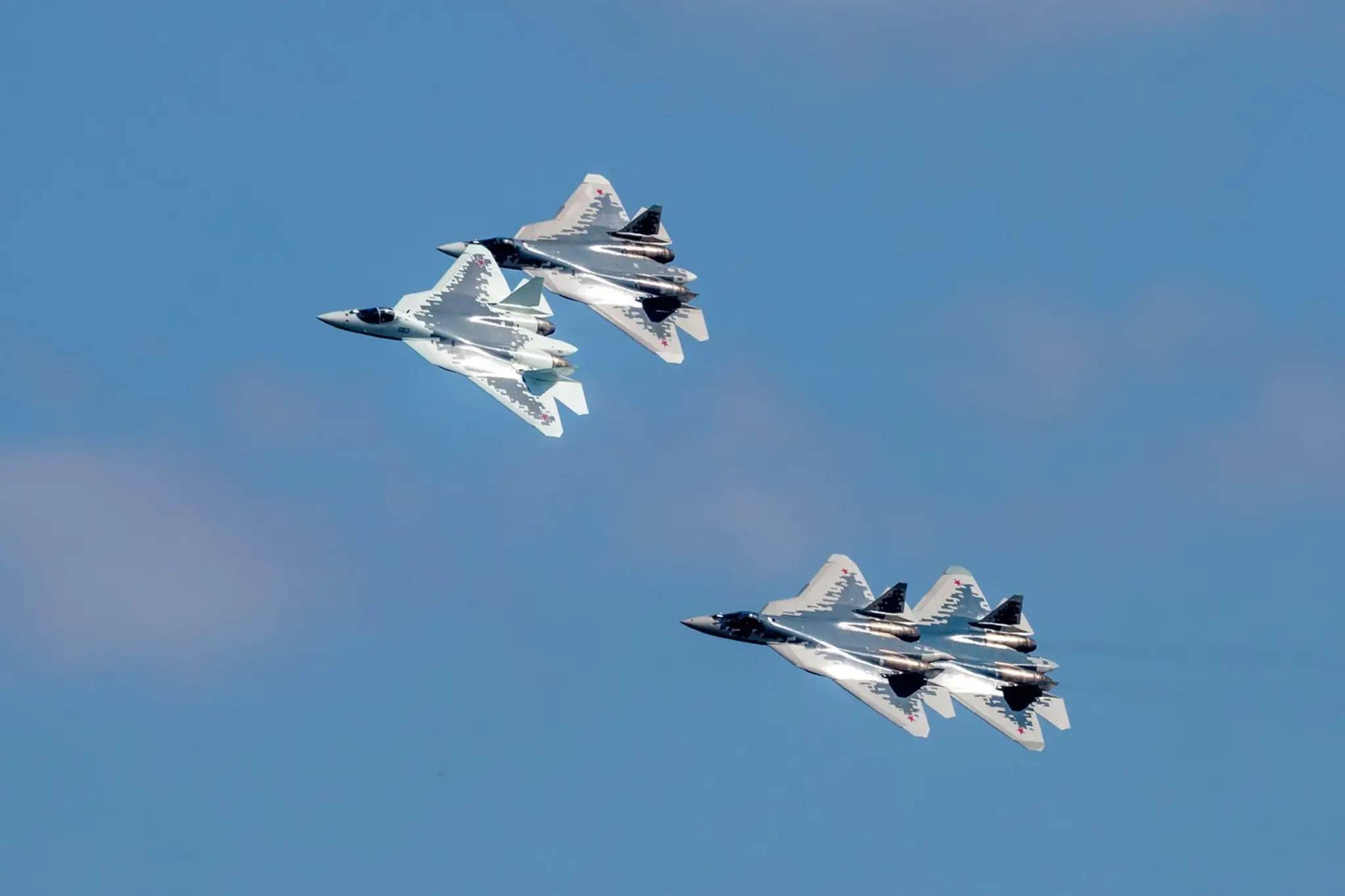 Stíhačky Su-57.