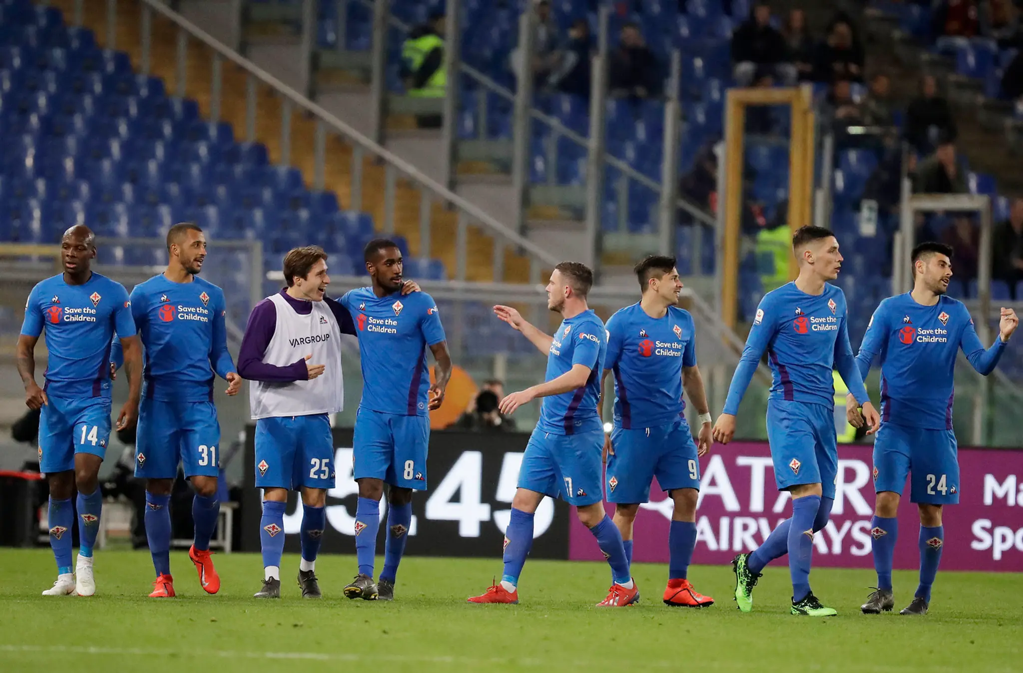 Nicolo Zaniolo z AS Rím oslavuje gól proti Neapolu.
