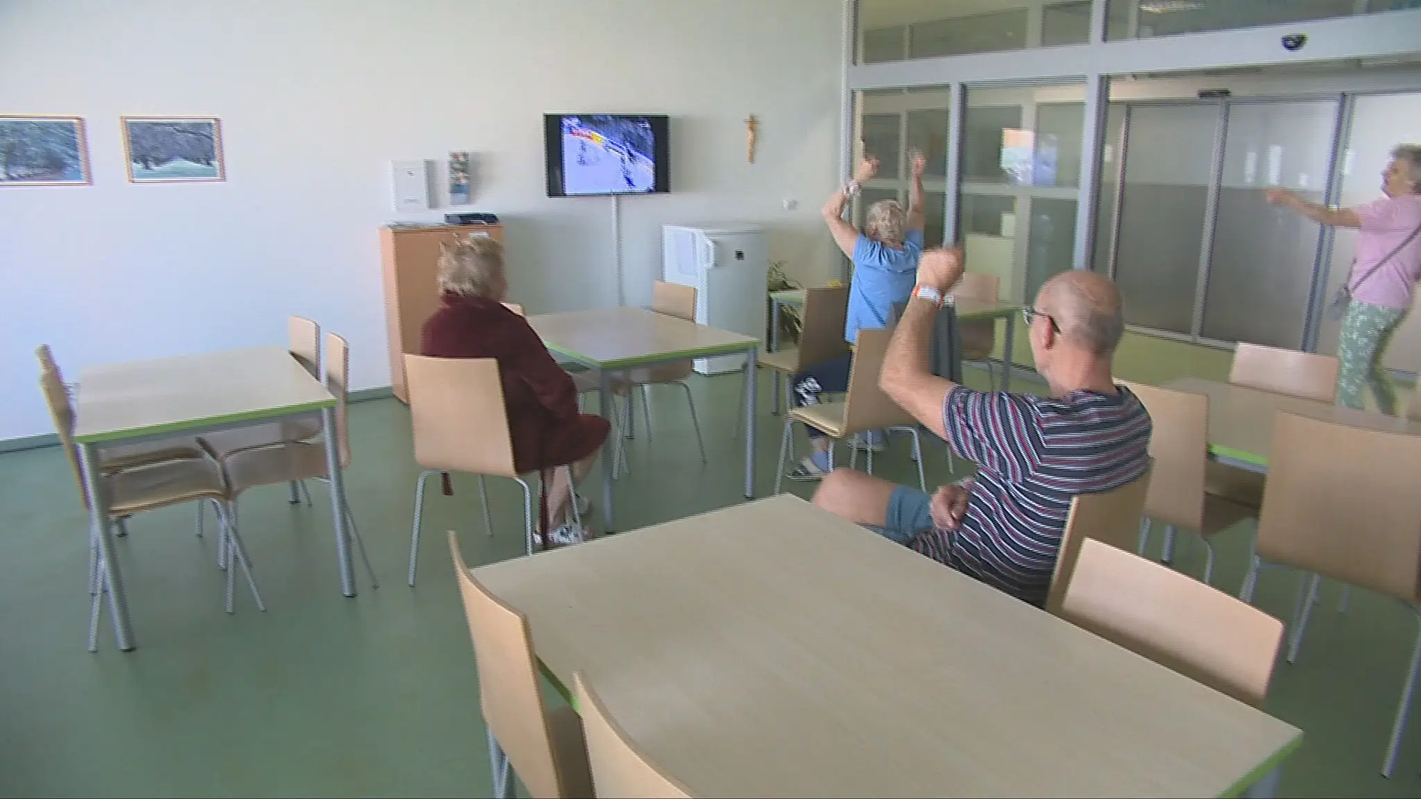 Hokej v kardiocentre.