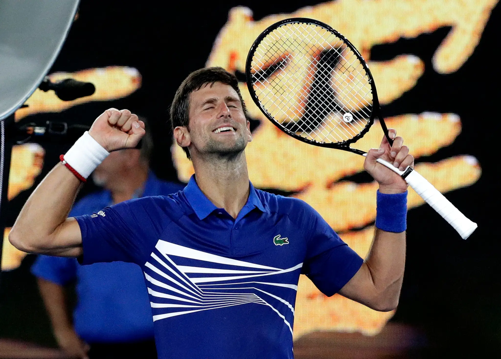 Tenista Novak Djokovič v 1. kole na Australian Open.