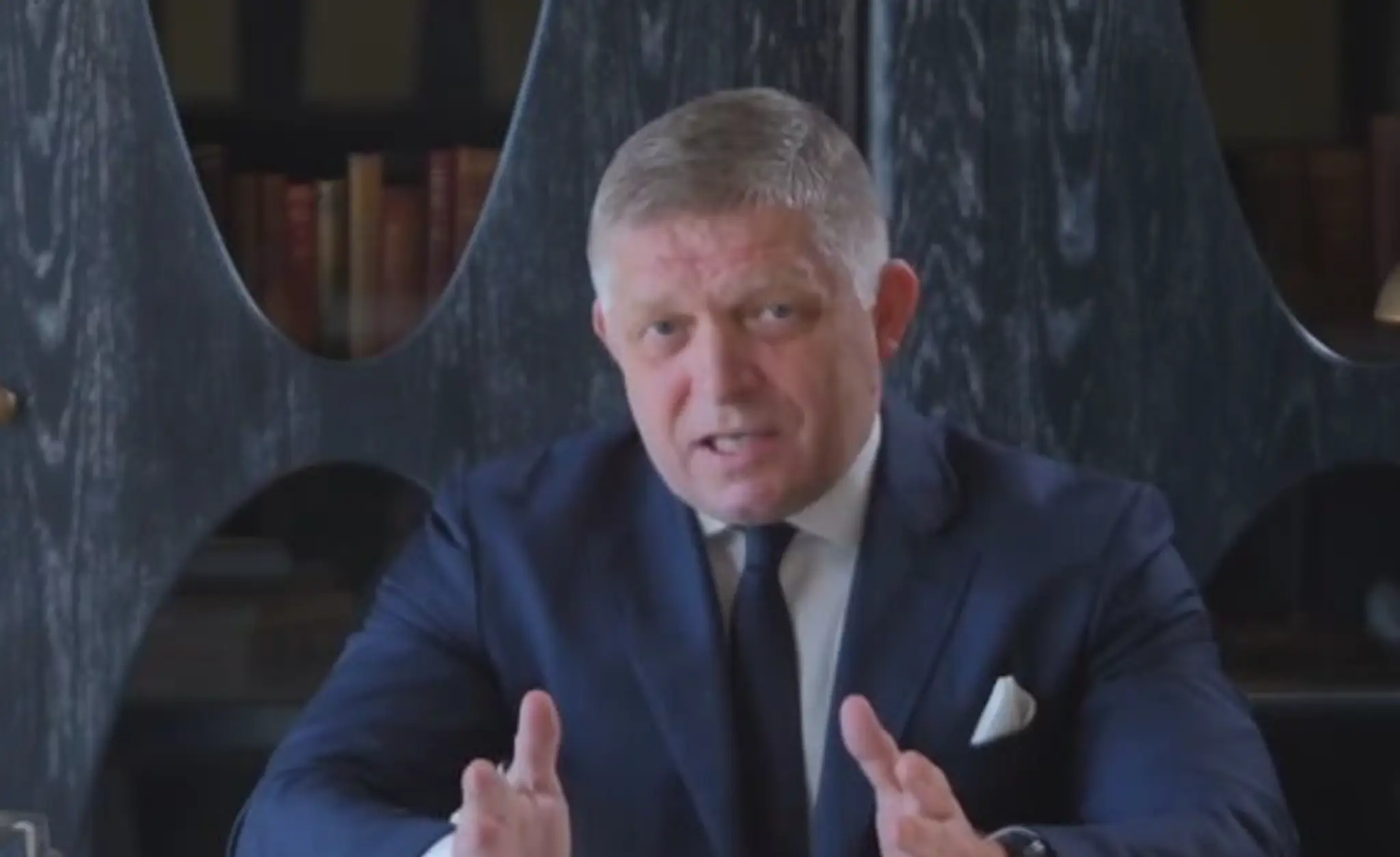 Robert Fico počas novoročného prejavu.