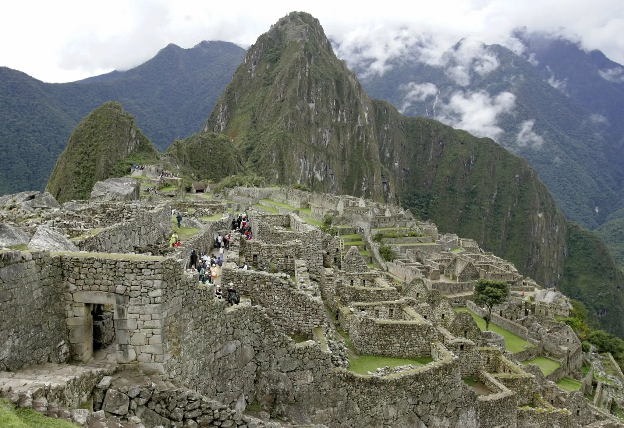 Starobylé zrúcaniny Machu Picchu.