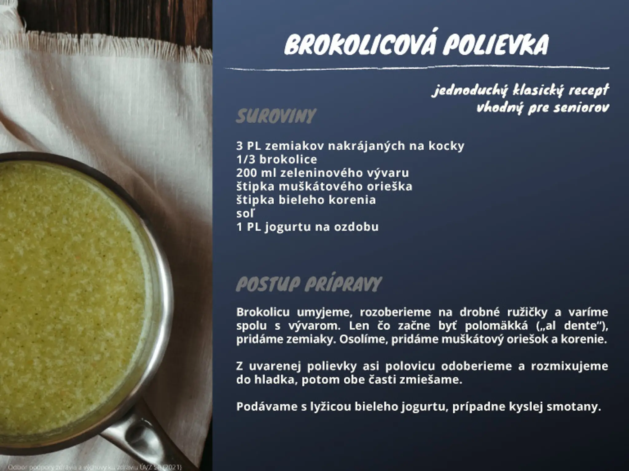 Malá kuchárka pre seniorov.