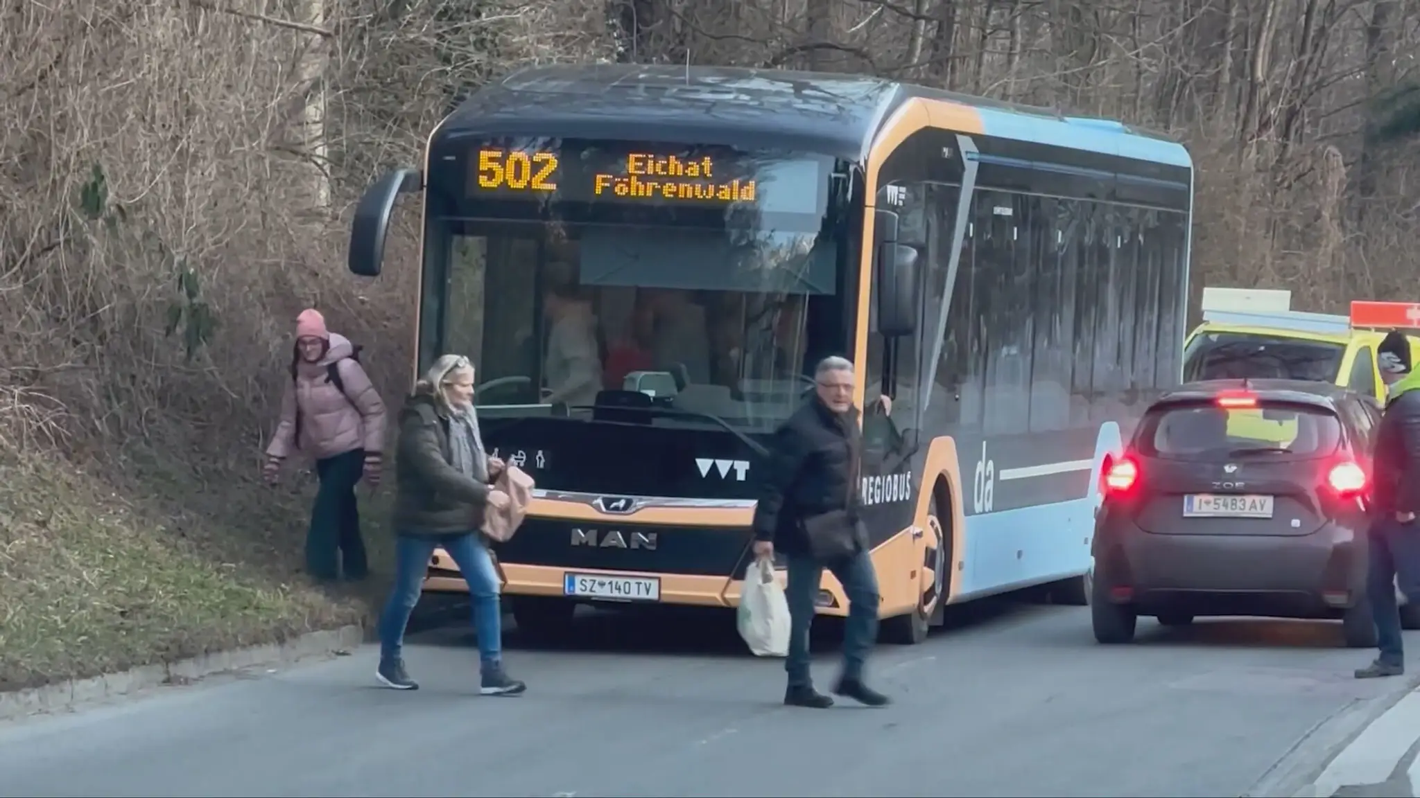  Elektrobus komplikácie v Alpách 