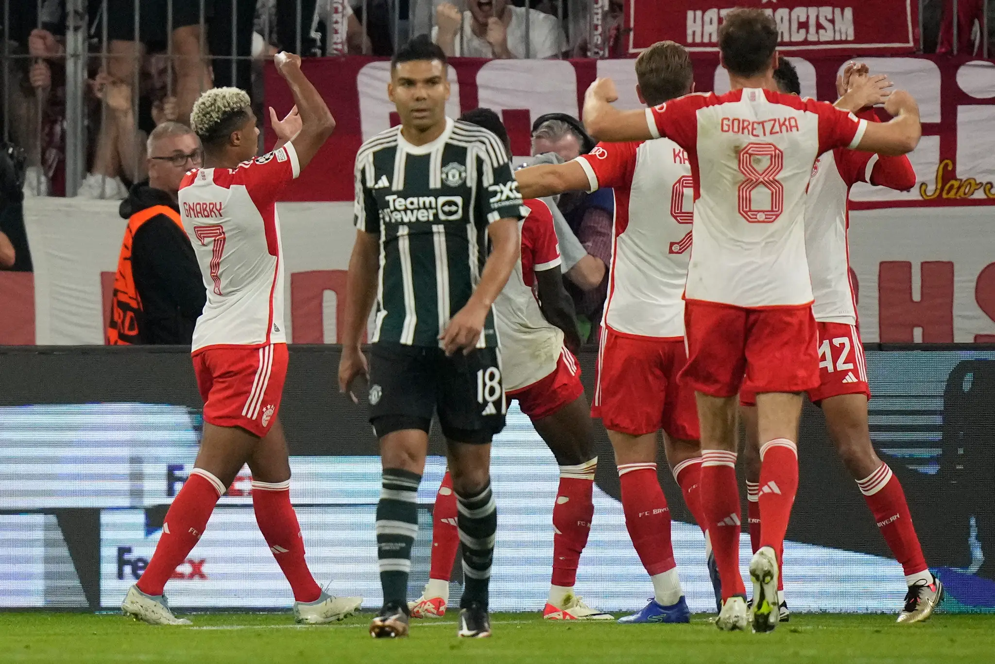 Momentka zo zápasu Bayern - United
