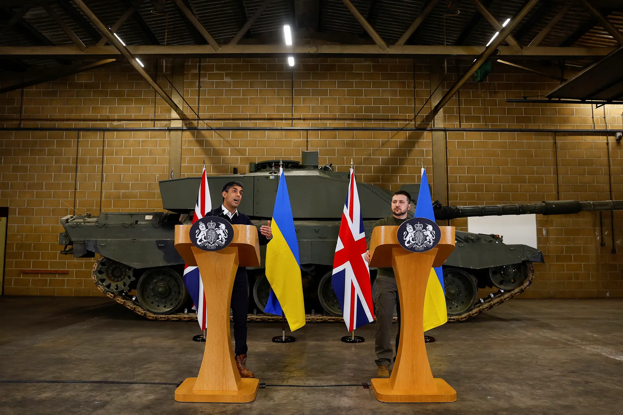 Rishi Sunak a Volodymyr Zelenskyj
