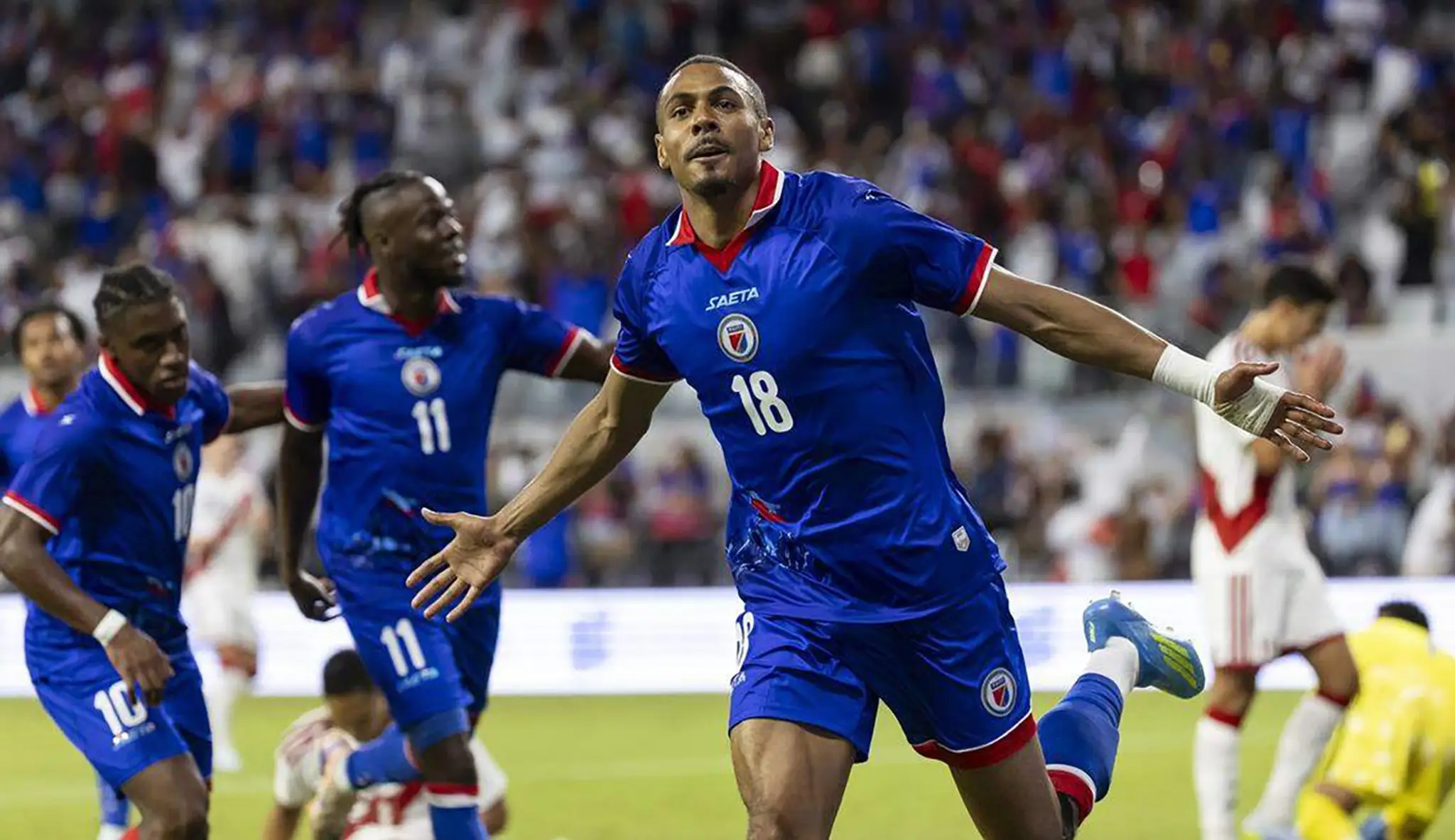 Útočník Haiti Wilson Isidor.