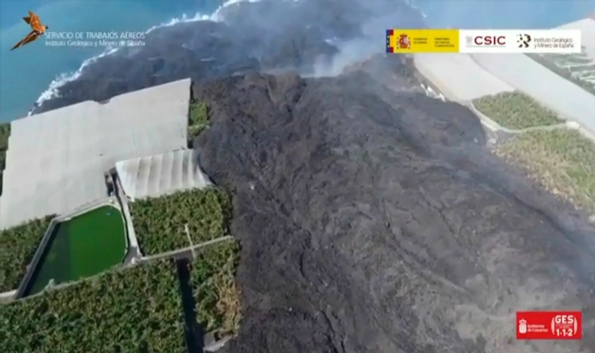 Láva zo sopky na ostrove La Palma steká do mora