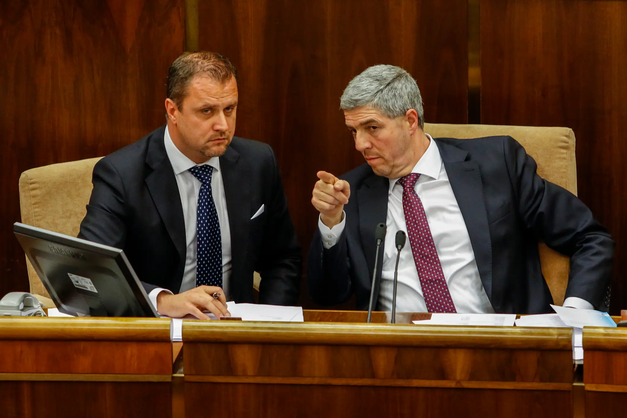 Podpredsedovia NRSR Andrej Hrnčiar a Béla Bugár