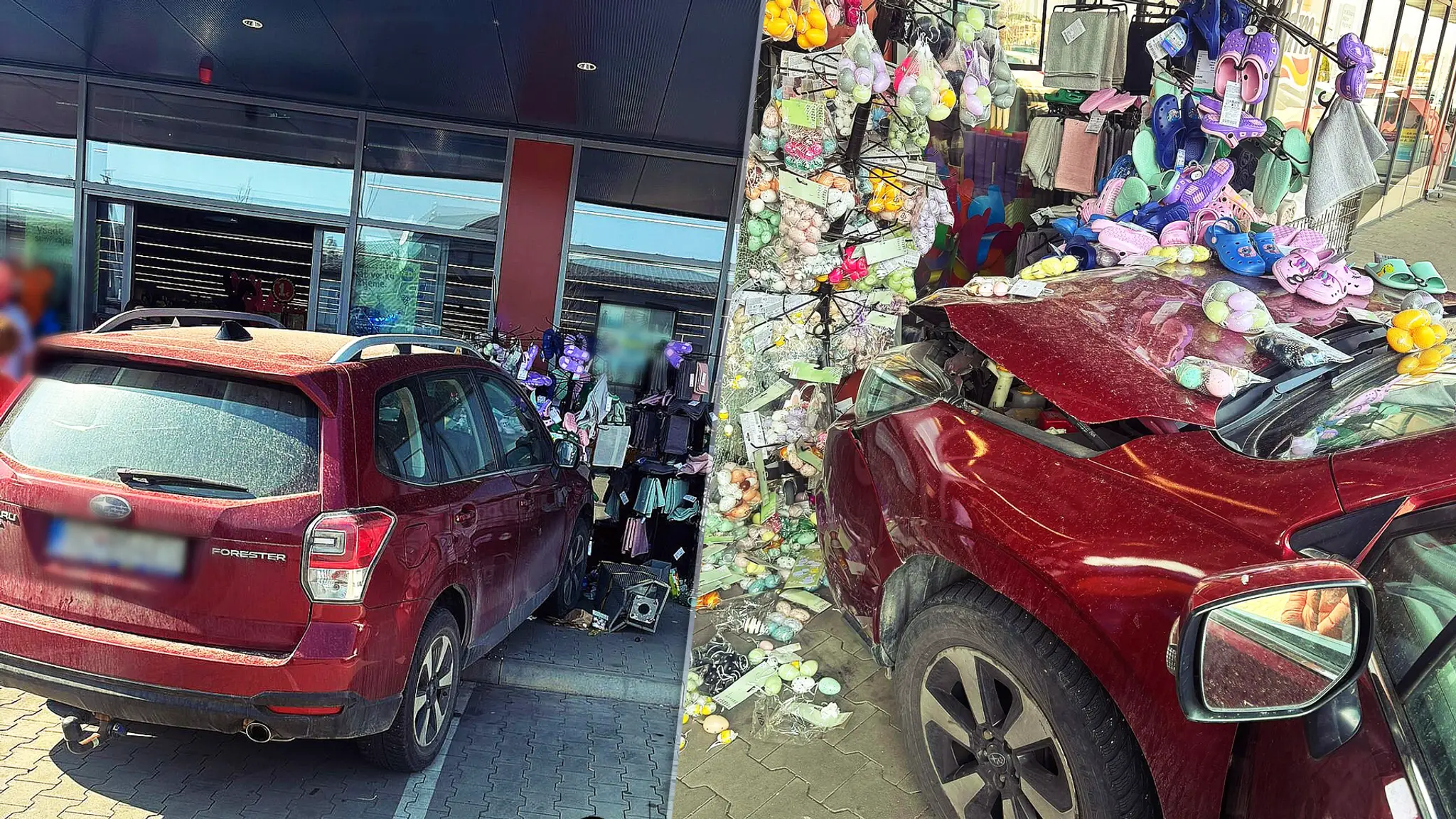 Seniorka vrazila do dverí a výkladu predajne 