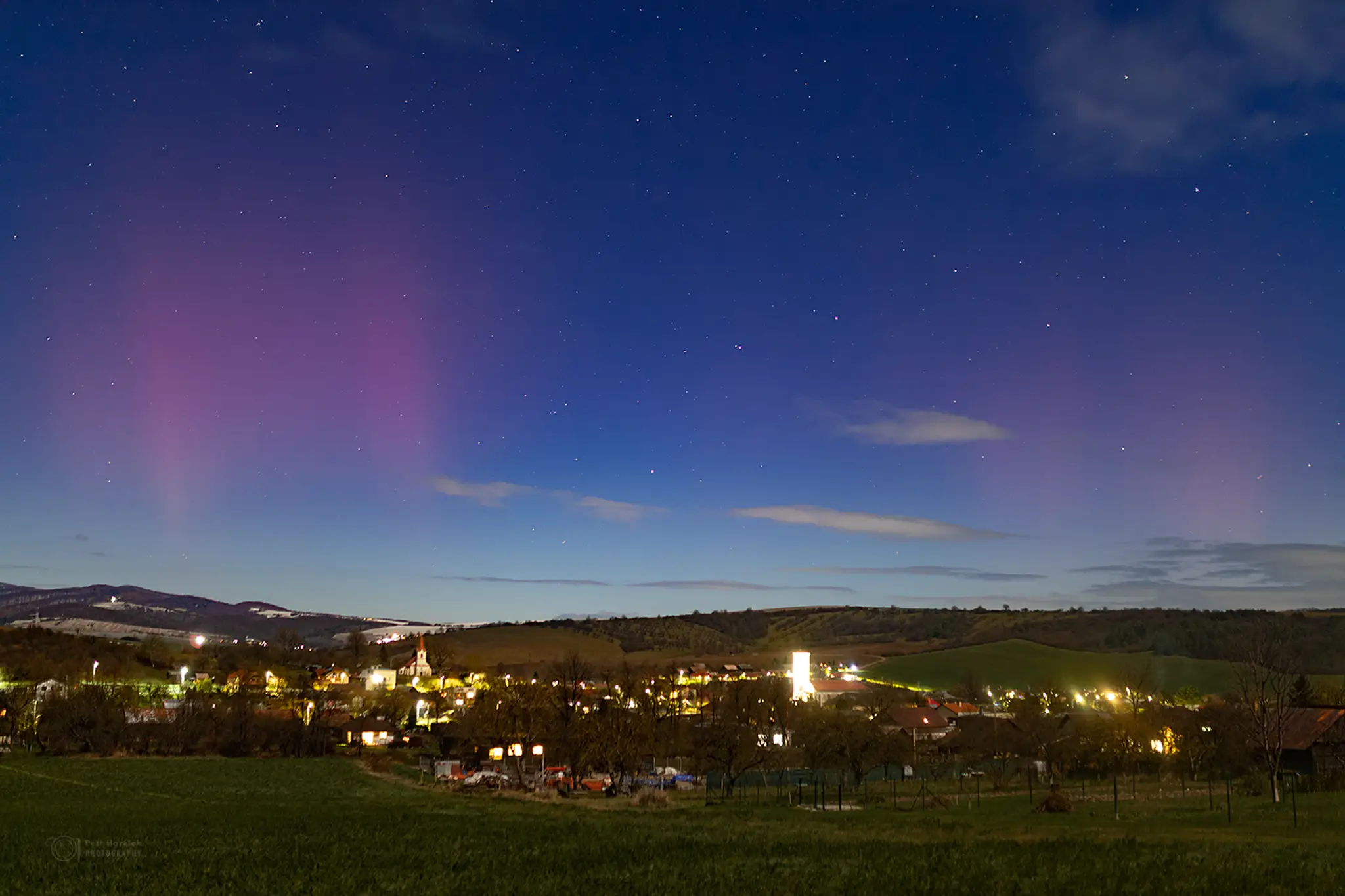 Polárna žiara nad východným Slovenskom (25. 11.)