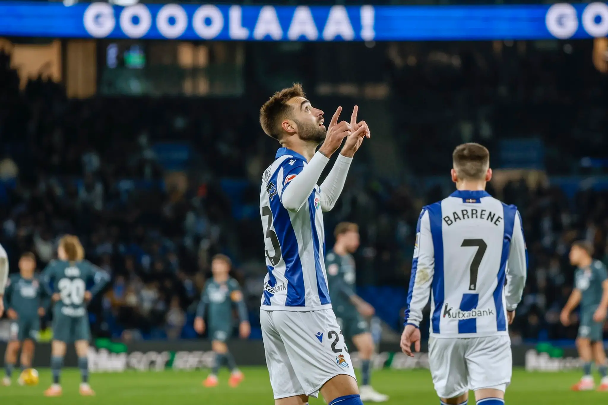 Hráči Realu Sociedad po strelení gólu